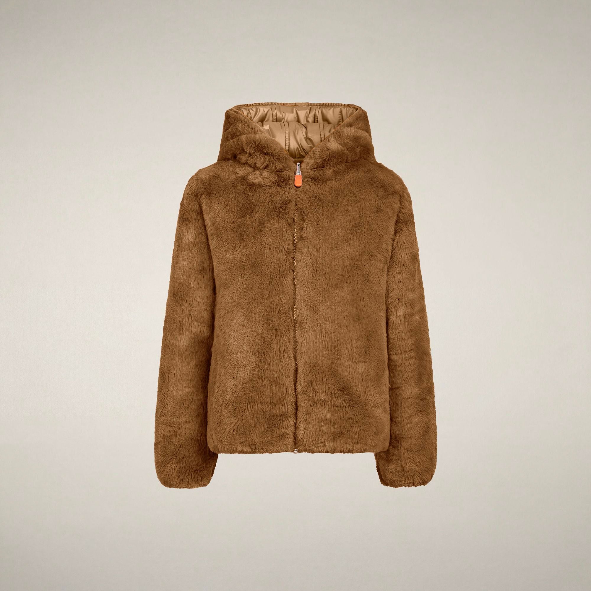 save-the-duck-chloe-veste-r-versible-fille-marron-noisette-fourrure image 1