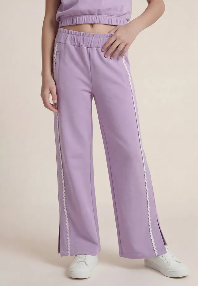 freddy-pantalon-wide-leg-fille-ruban-pantalon-french-terry-poches image 1