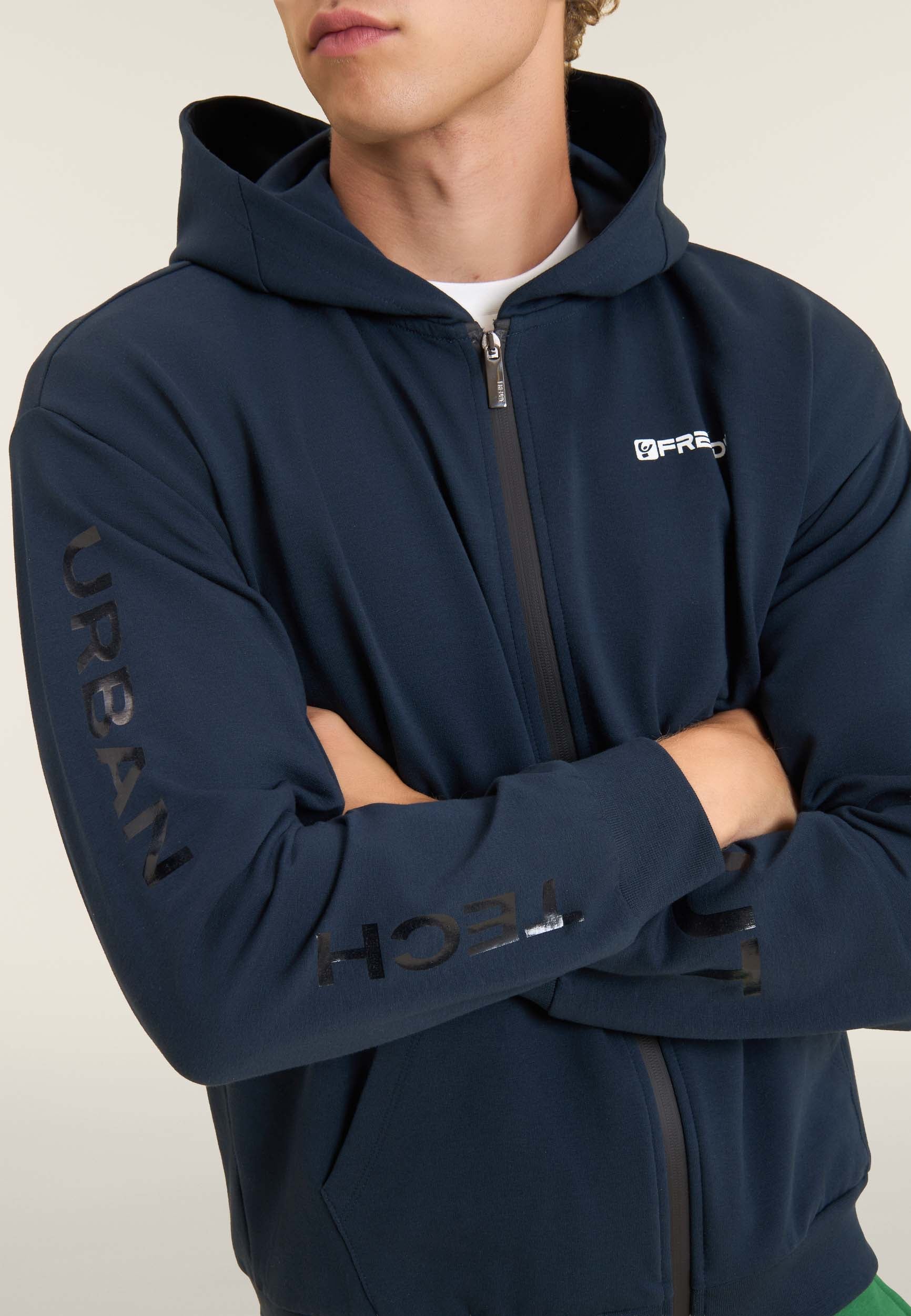 freddy-sweat-homme-full-zip-capuche-jersey-poches-kangourou image 4