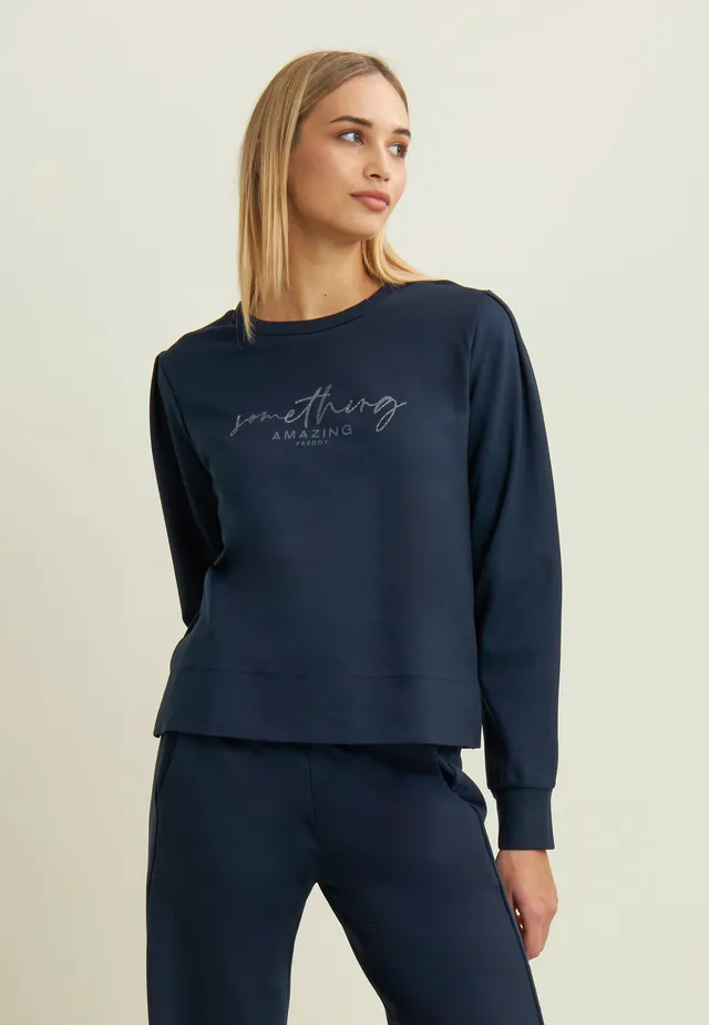 freddy-sweat-col-rond-viscose-strass-something-amazing image 1