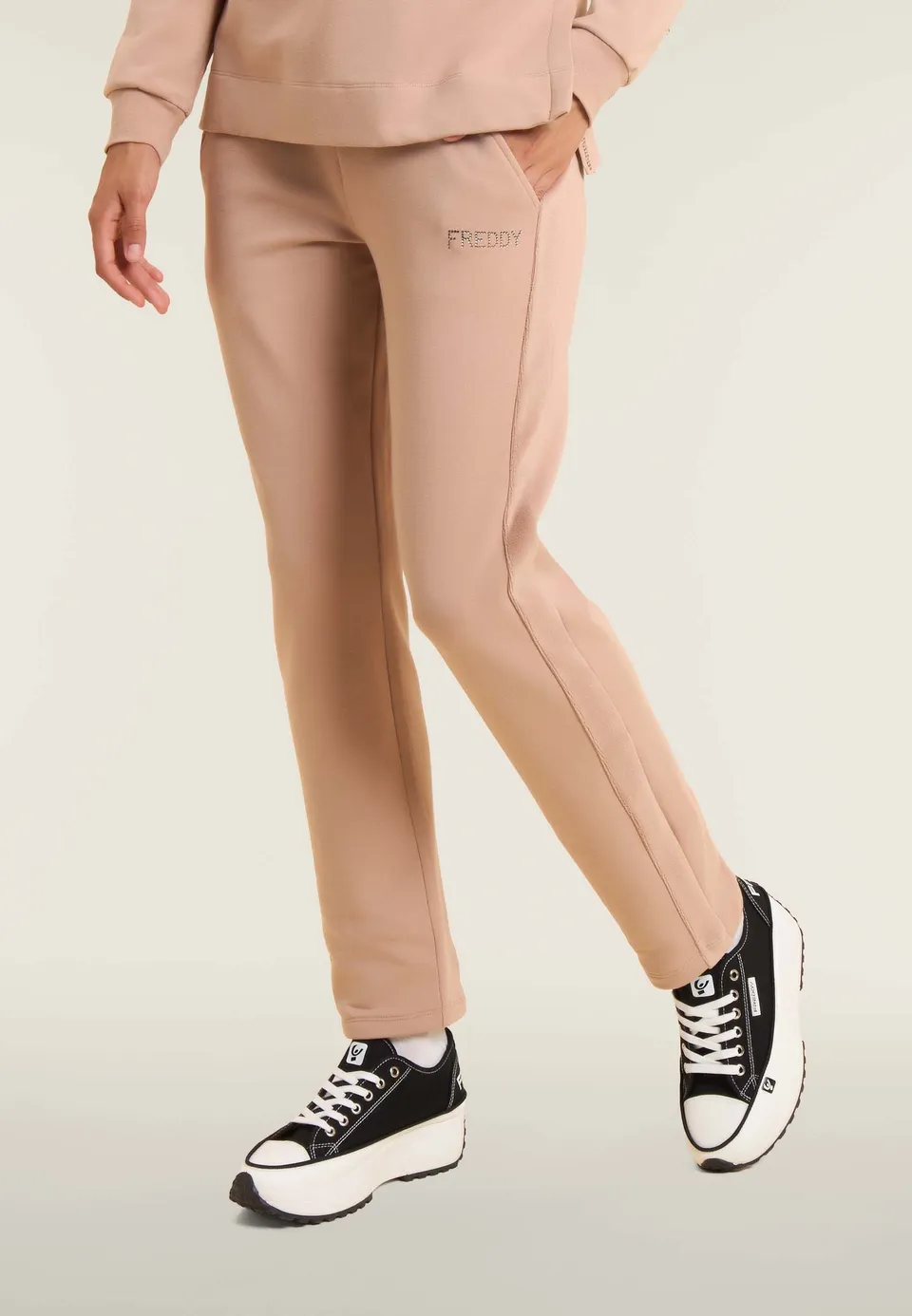 freddy-pantalon-sport-femme-velours-et-strass image 1
