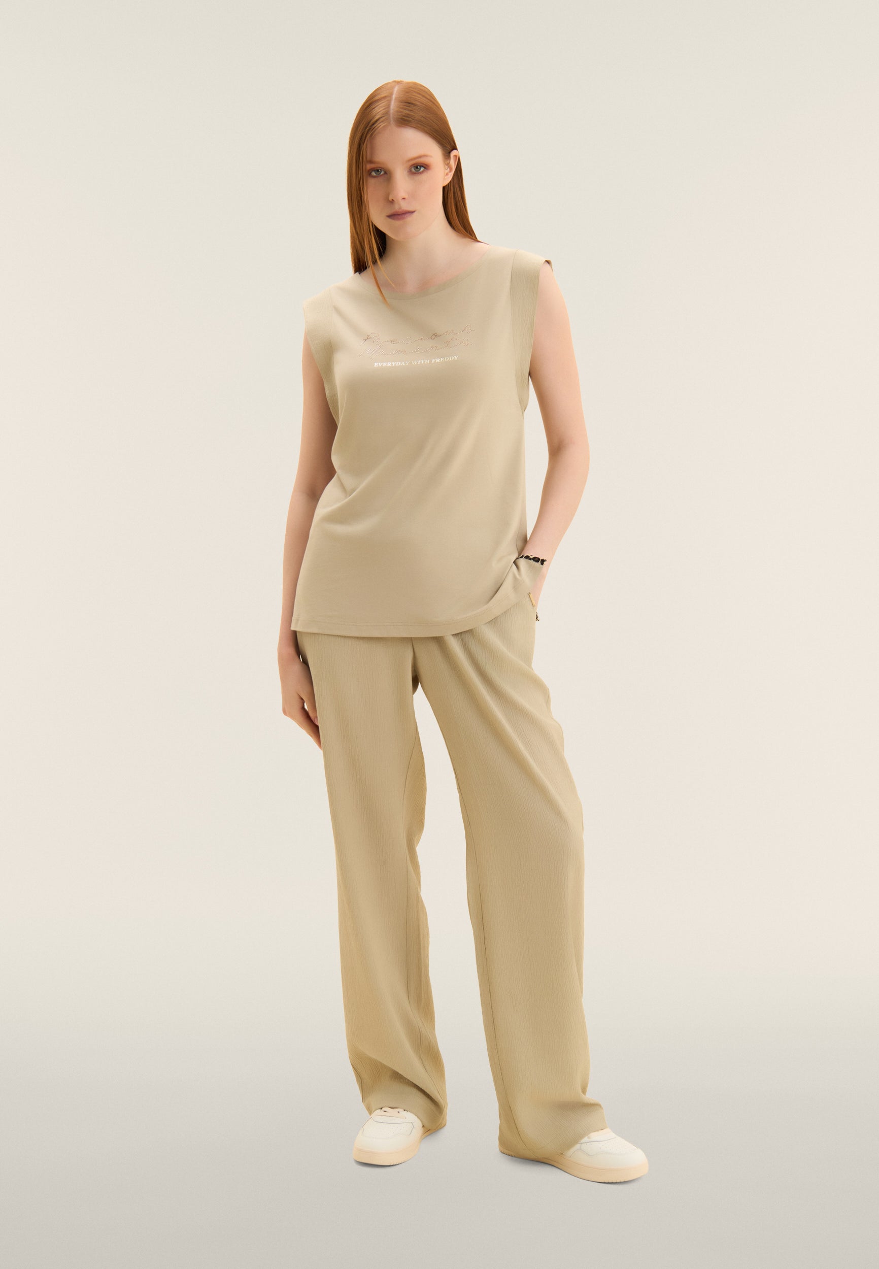freddy-pantalon-wide-leg-pantalon-fluide-effet-froiss-crinkle image 2