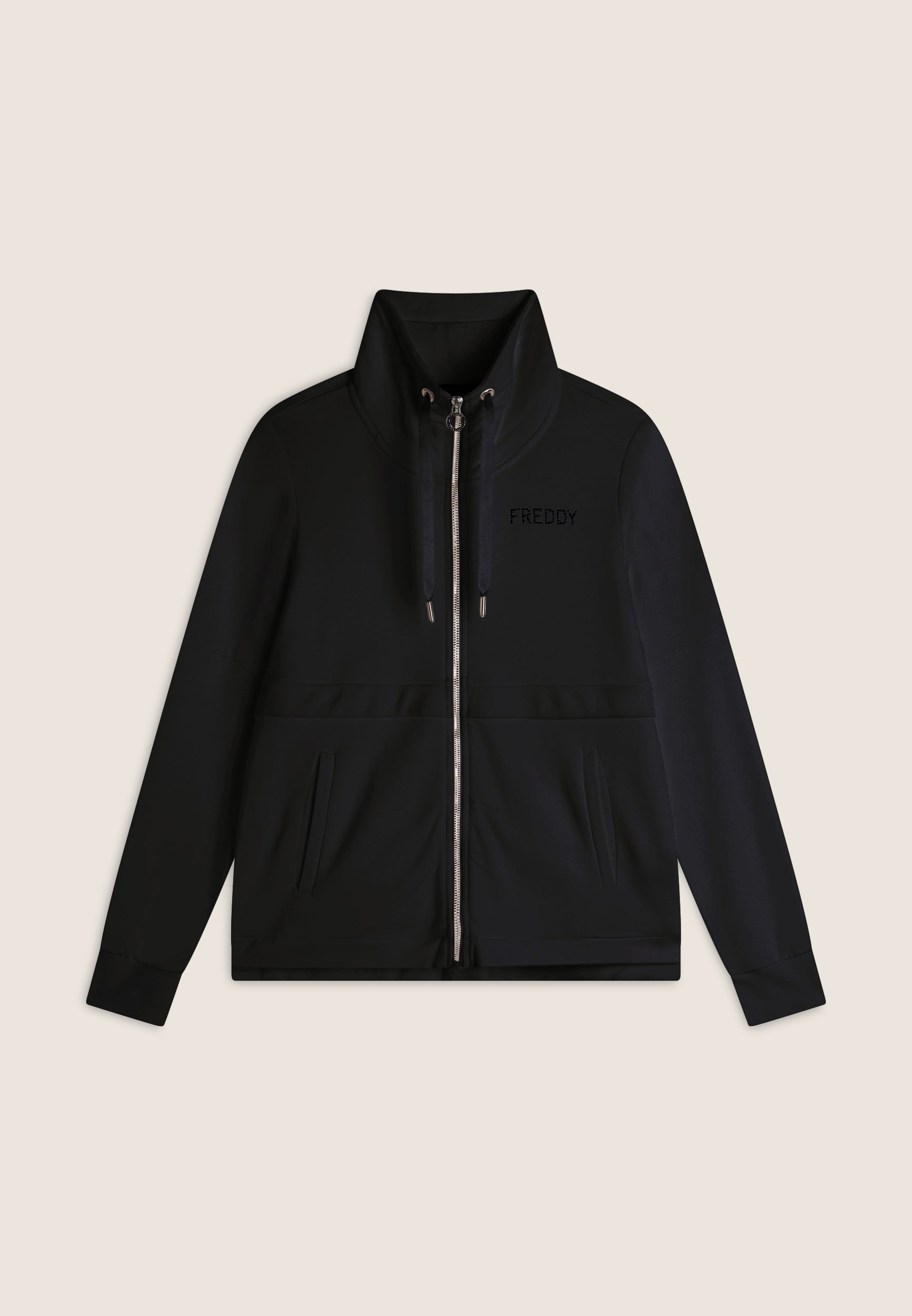 freddy-felpa-zip-femme-col-montant-bande-velours image 8