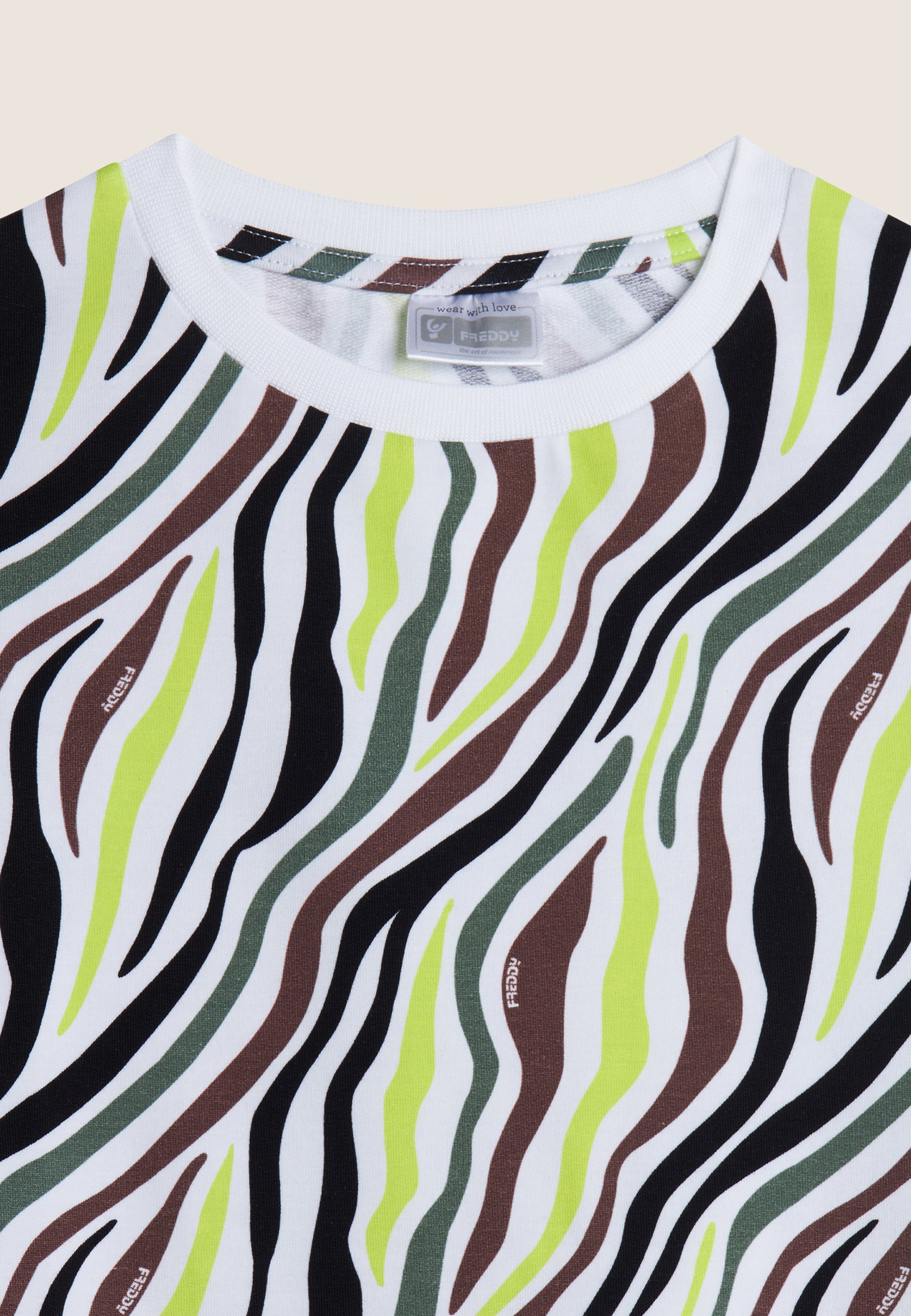 freddy-sweat-fille-col-rond-imprim-multicolore-fond-droit image 3