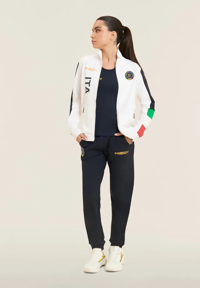 freddy-tuta-donna-italia-fgi-surv-tement-femme-full-zip-col-haut-en-french-terry image 1