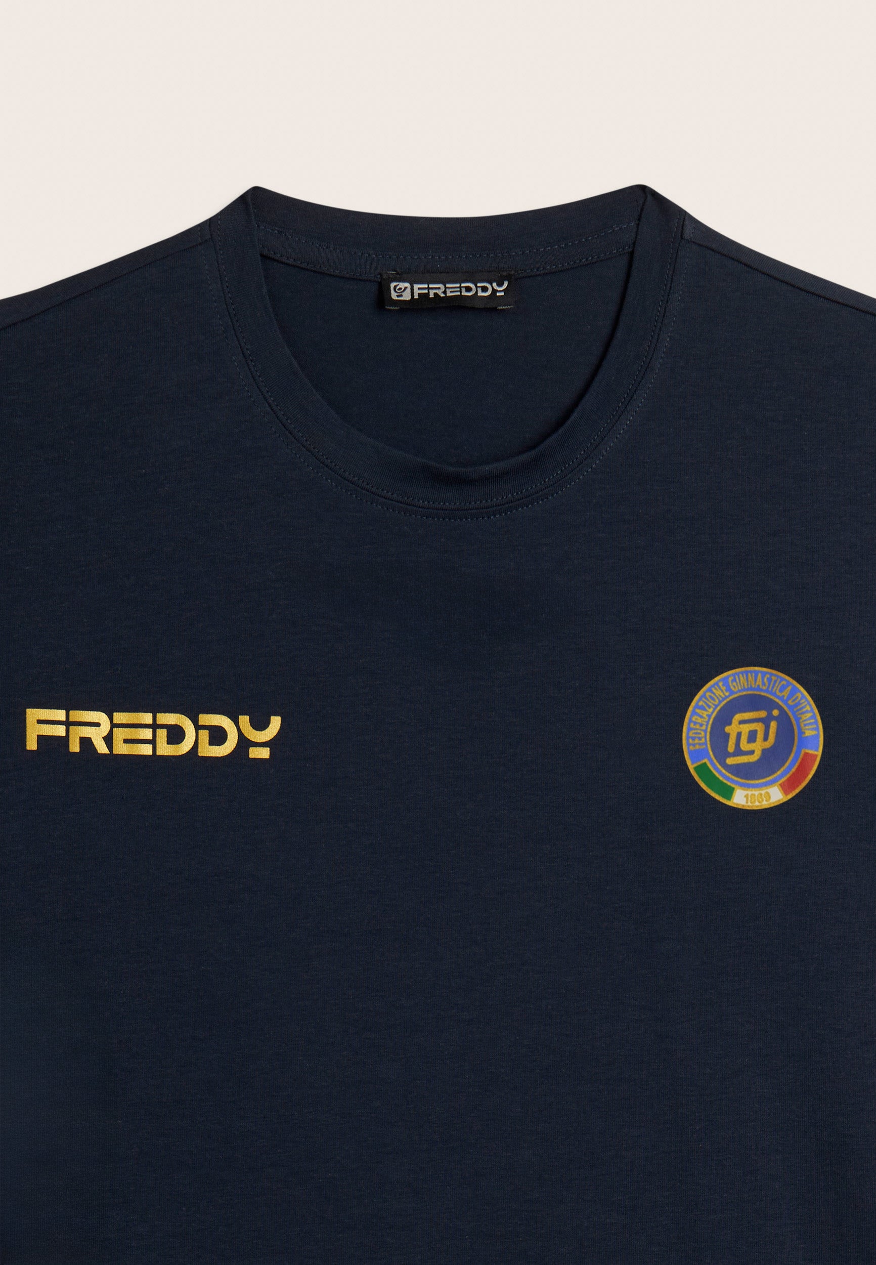 freddy-t-shirt-homme-italia-fgi-bleu-jersey-stretch image 8