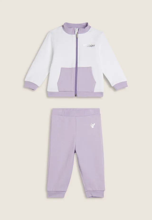 freddy-tuta-baby-coton-lastique-logo-argent-full-zip image 1