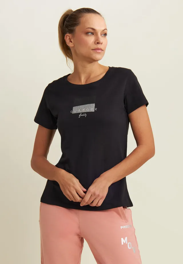 freddy-t-shirt-glamour-glitter-en-jersey-supima image 1