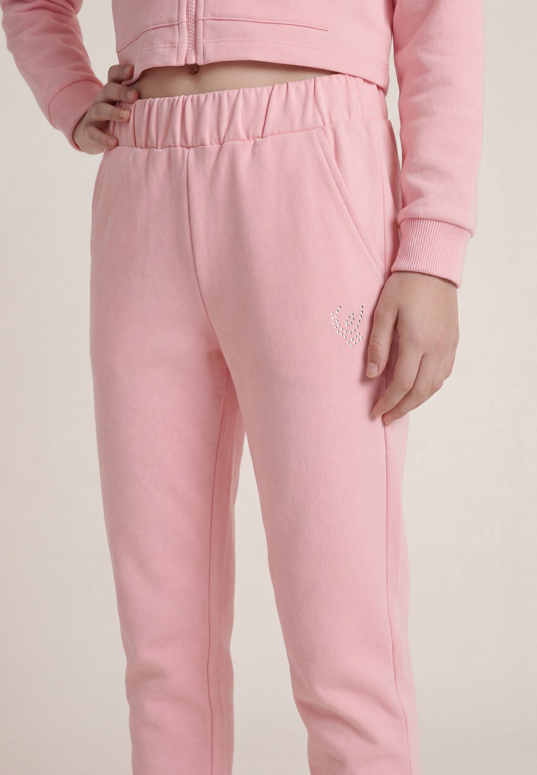 freddy-jogging-fille-french-terry-regular-logo-strass image 4
