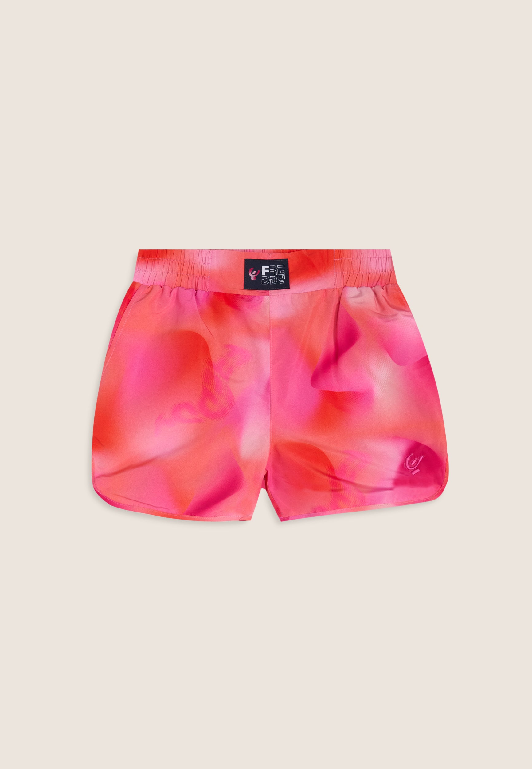 freddy-short-fille-tissu-technique-rose-orange-all-over image 1