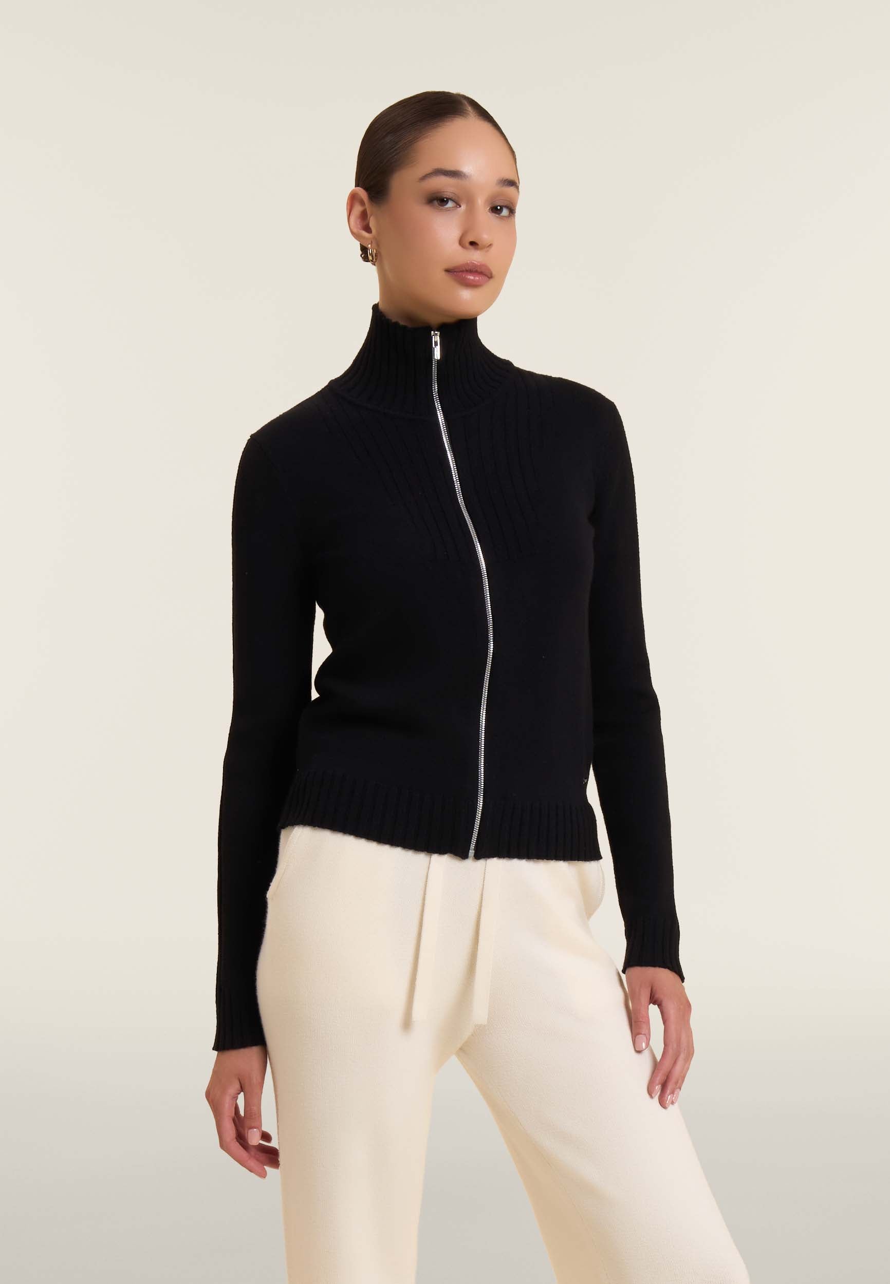 freddy-maglia-col-chemise-pull-slim-fit-zipp-femme image 1