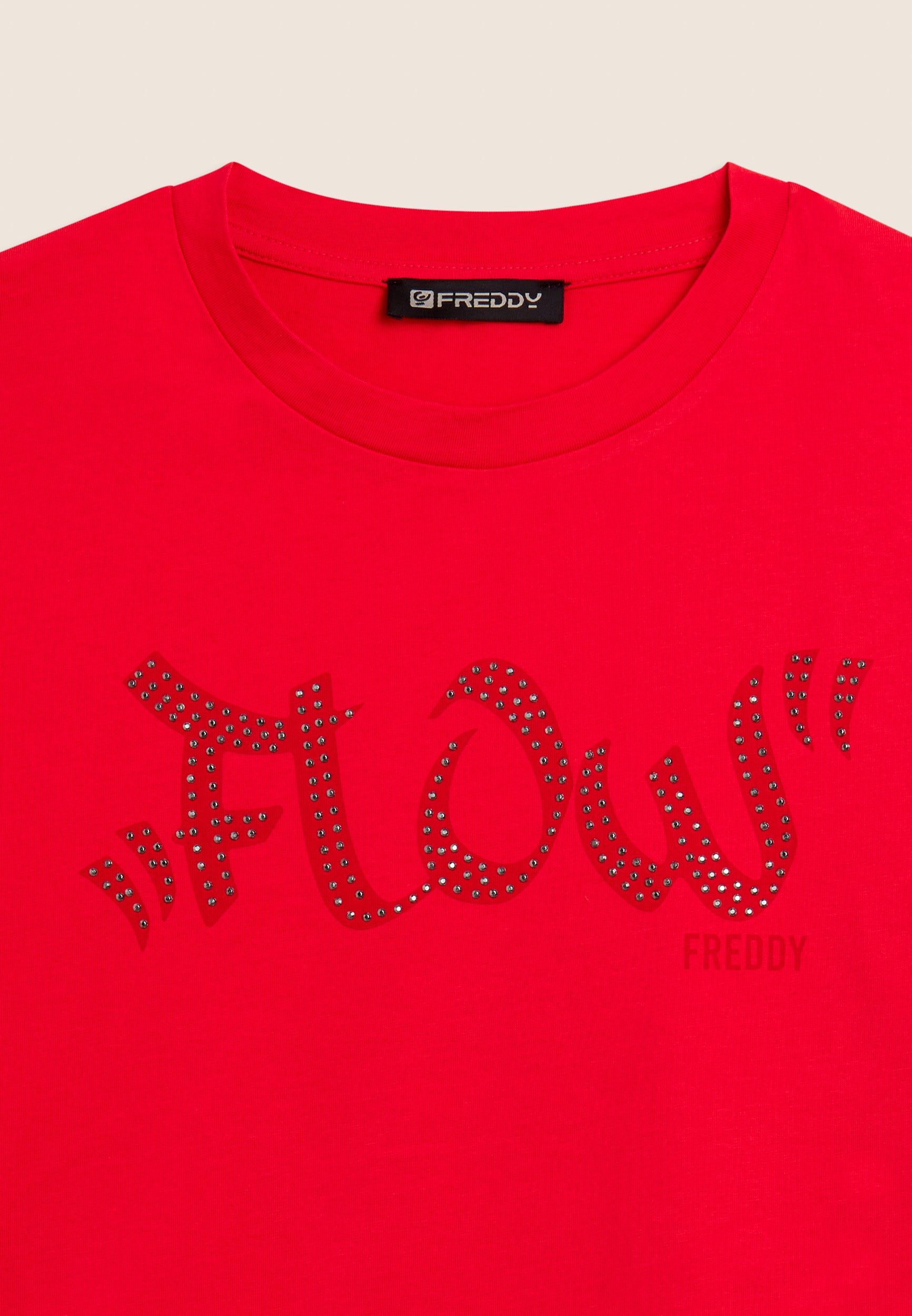 freddy-t-shirt-cropped-flow-imprim-et-clous-100-coton image 7