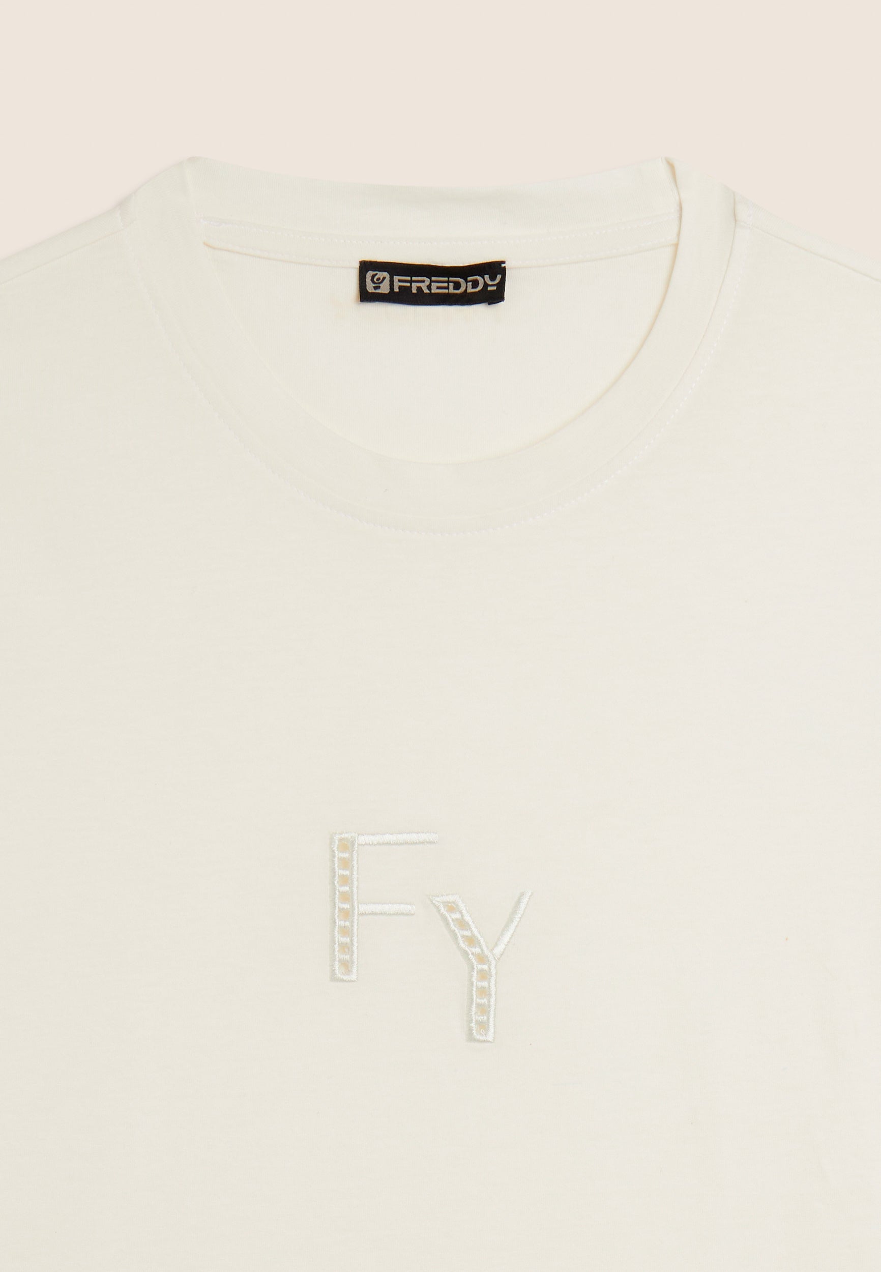 freddy-t-shirt-girocollo-femme-coton-broderie-logo-ajour image 7