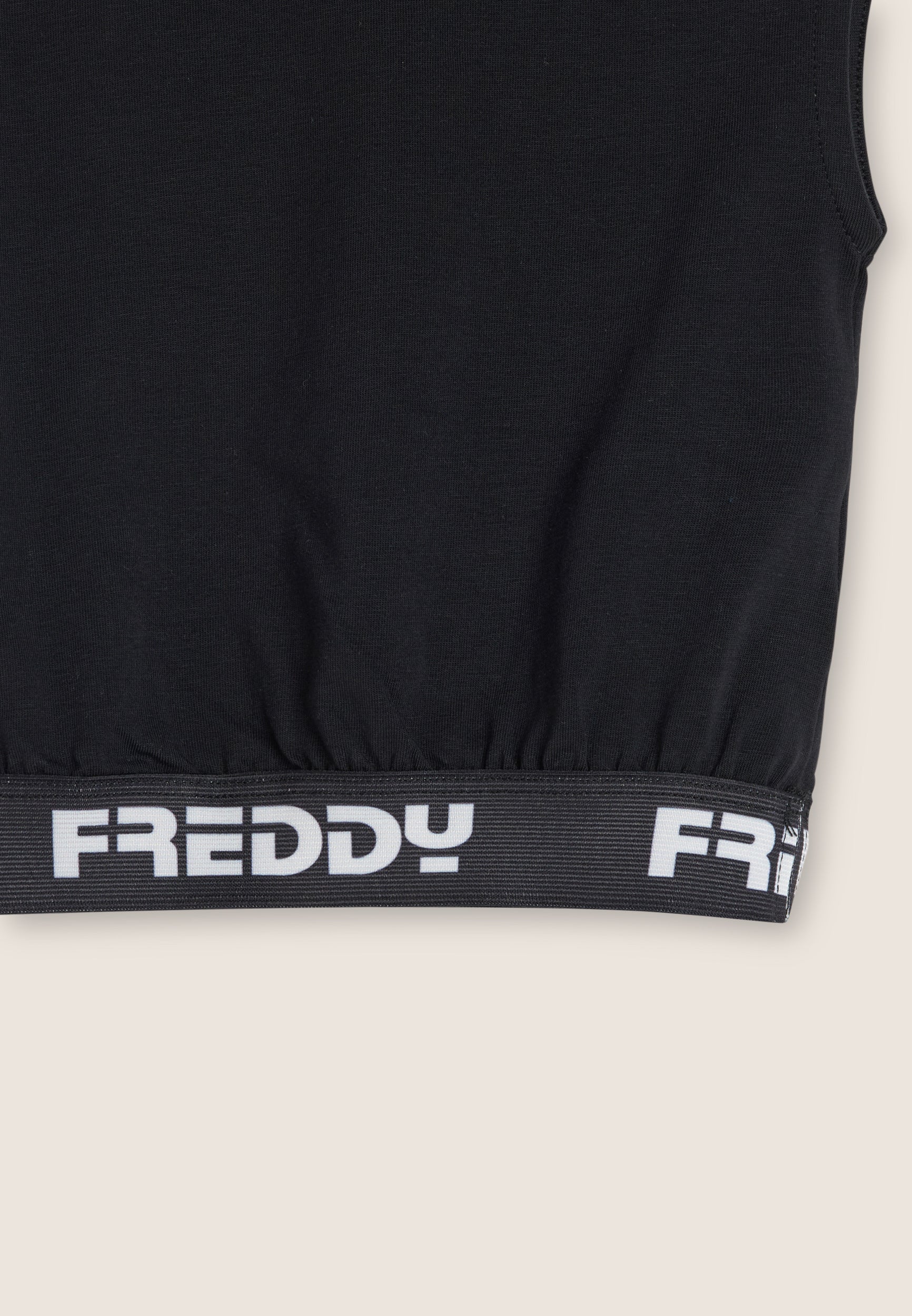 freddy-top-sans-manches-femme-cropped-lastique-jacquard-logot image 3