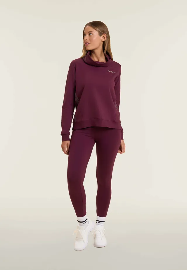 freddy-sweat-femme-graphique-coutures-obliques-col-haut image 1