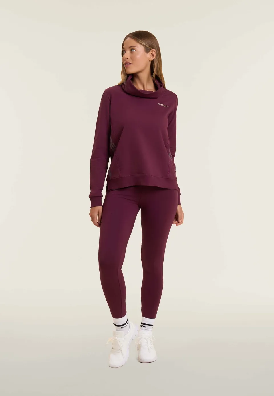 freddy-sweat-femme-graphique-coutures-obliques-col-haut image 1
