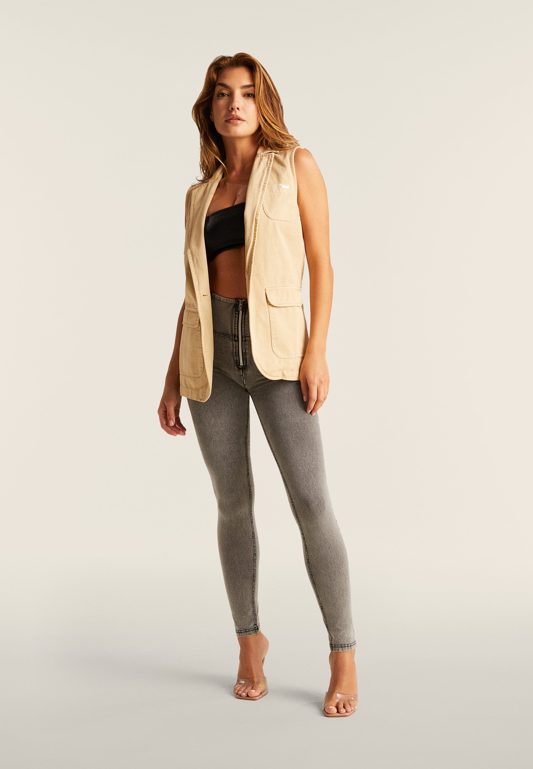 freddy-gilet-double-boutonnage-femme-en-gabardine image 2