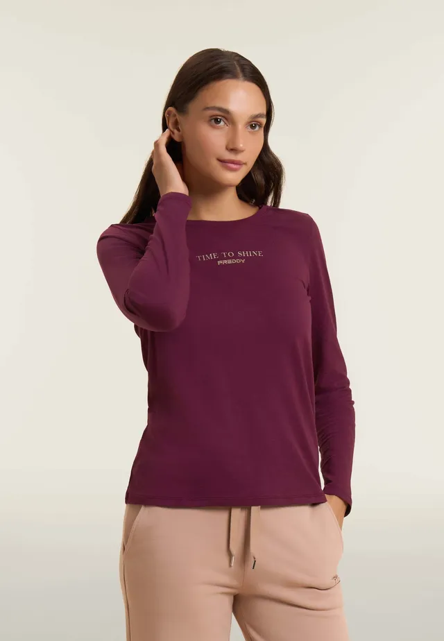 freddy-t-shirt-manches-longues-femme-time-to-shine image 1