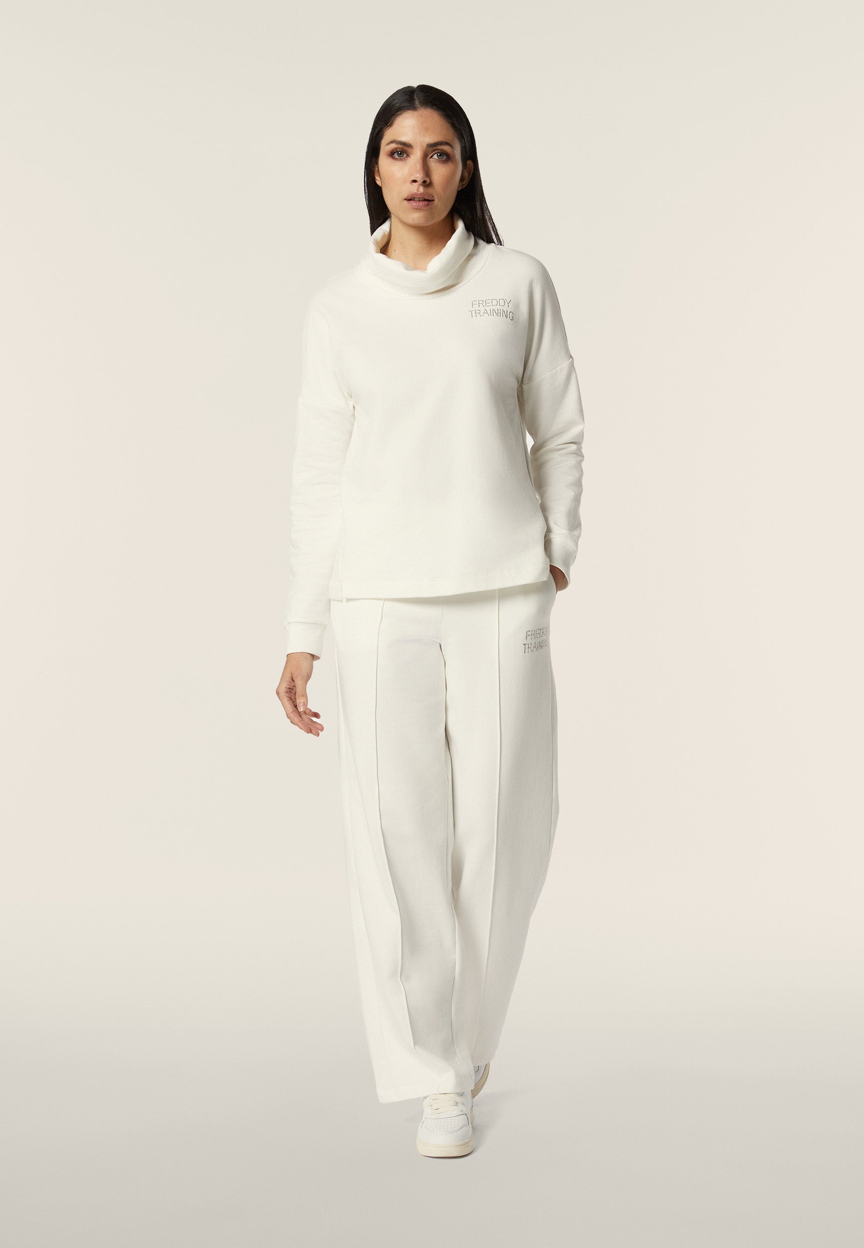 freddy-training-sweat-femme-comfort-fit-col-tube-clous image 2