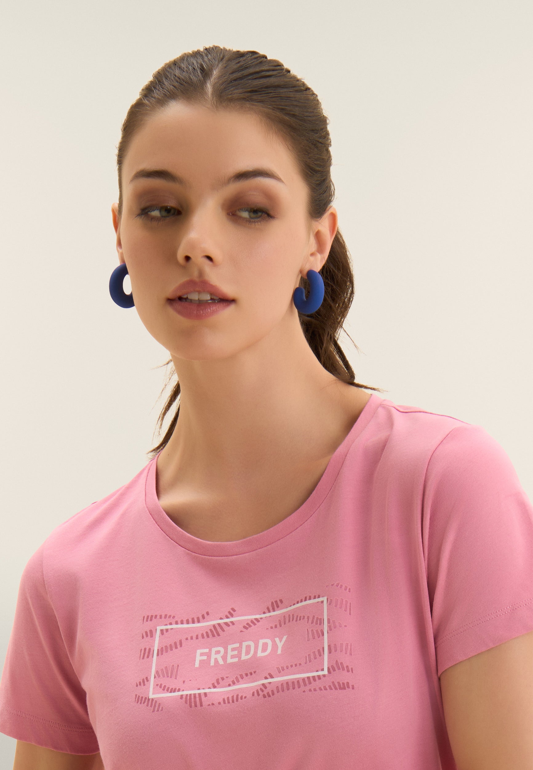 freddy-t-shirt-coton-logo-ondul-manches-courtes image 4