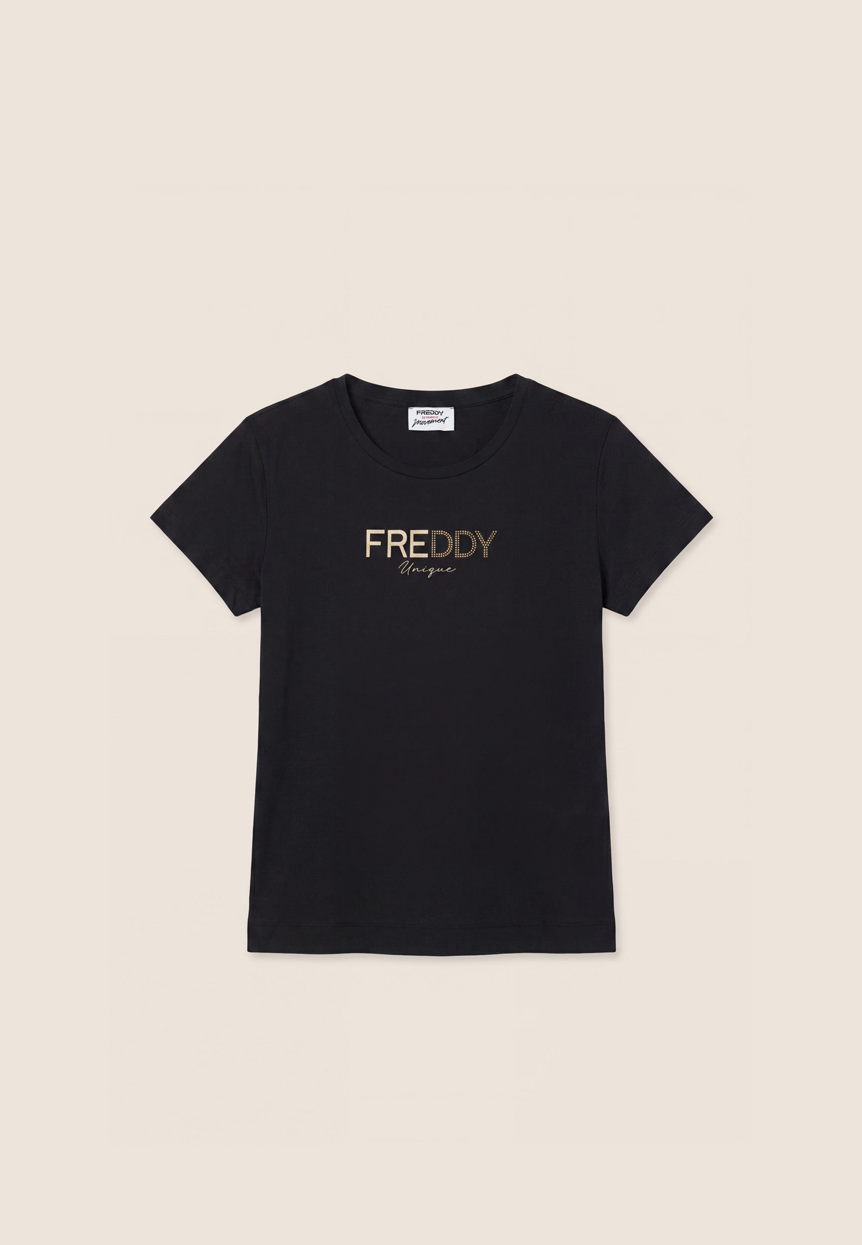 freddy-t-shirt-femme-regular-logo-maxi-or-et-clous-dor-s image 8
