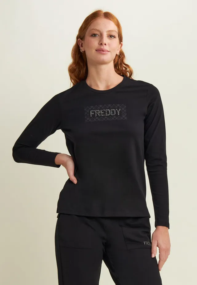 freddy-t-shirt-comfort-manches-longues-femme-et-homme-imprim-dos image 1