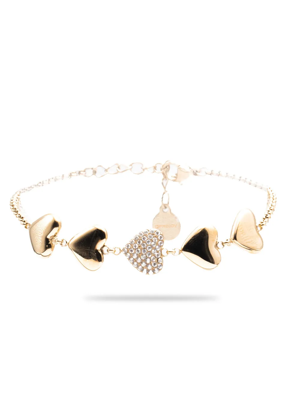 freddy-bracelet-acier-dor-5-c-urs-strass-65mm image 1