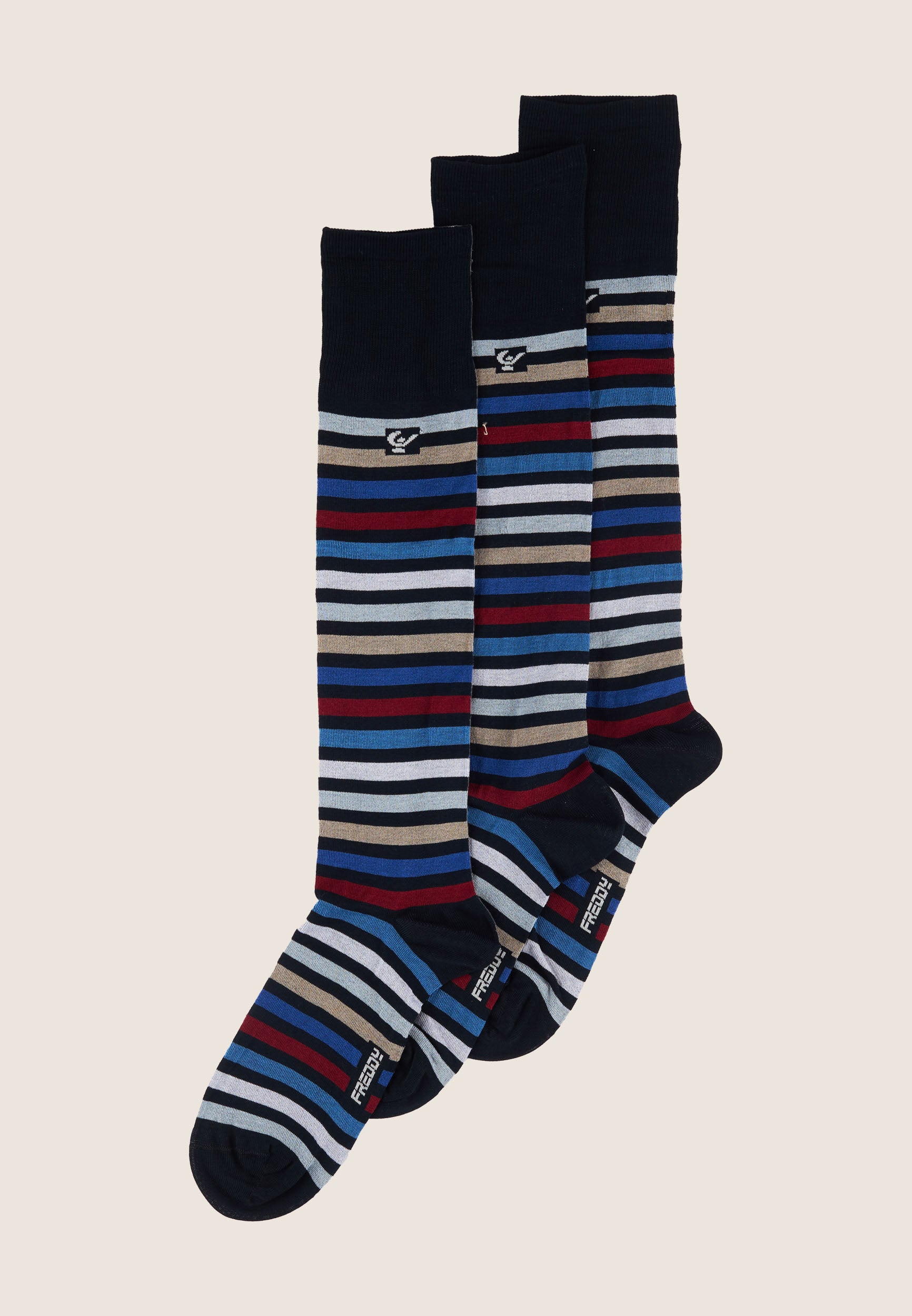 freddy-pack-3-chaussettes-longues-ray-es-chaussettes-sport image 1