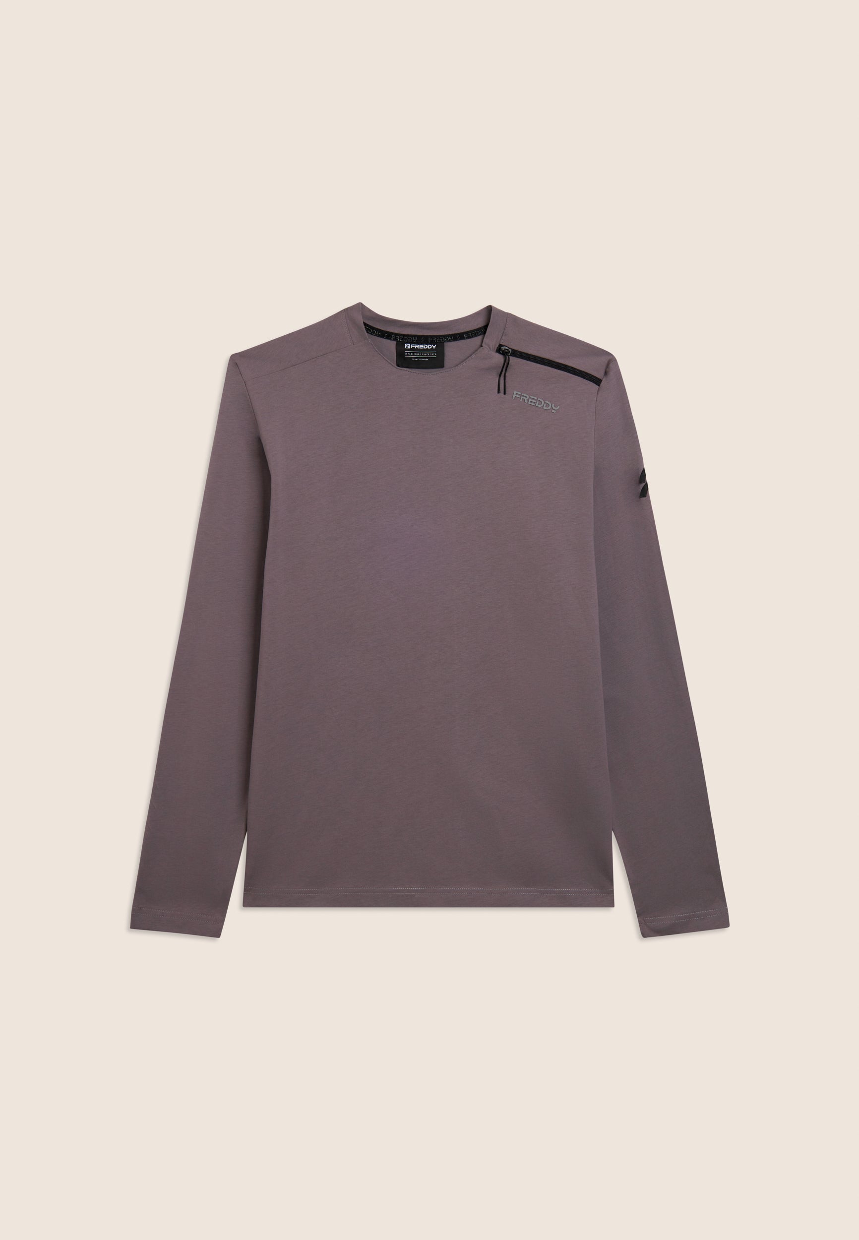 freddy-t-shirt-manches-longues-jersey-stretch-zip-d-corative image 4