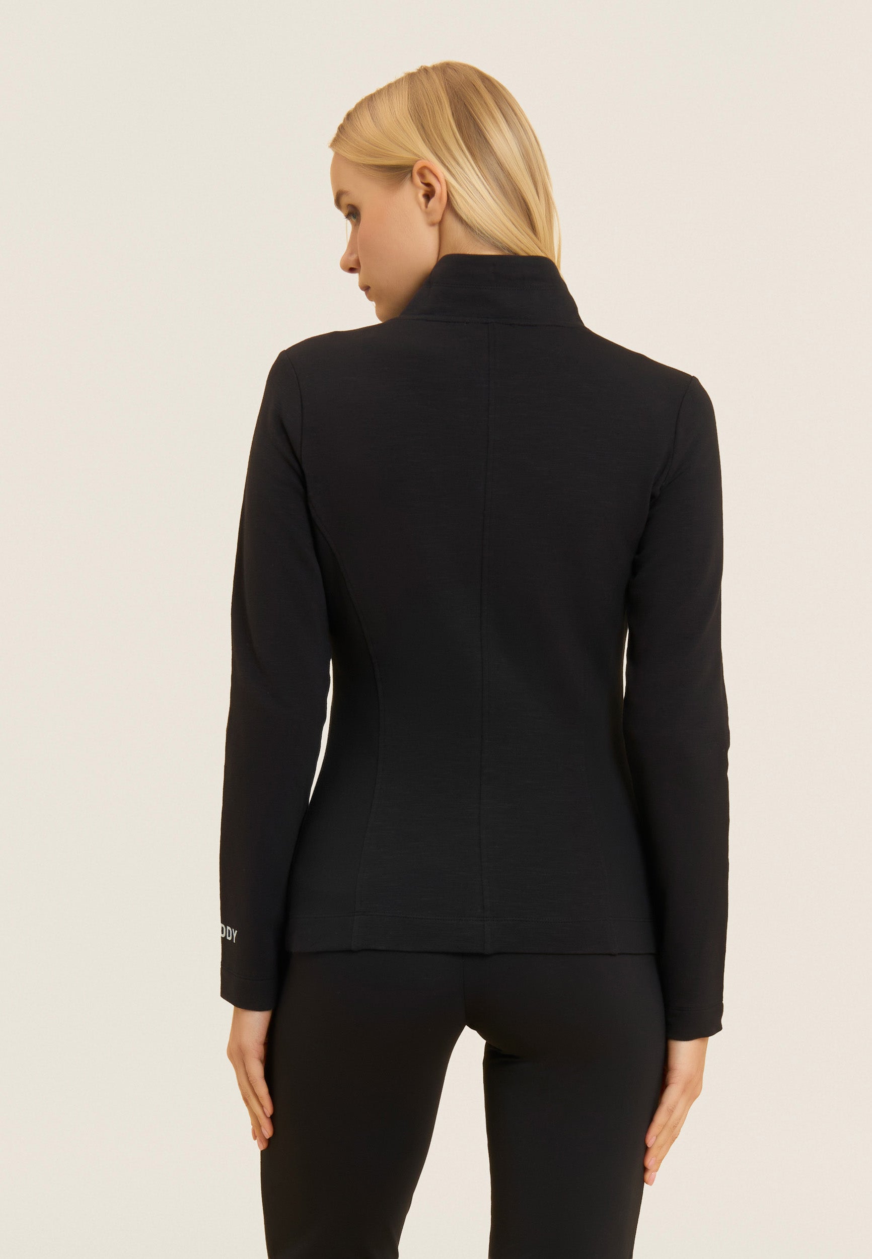 freddy-sweat-femme-slim-col-haut-zip-french-terry-flamm image 3