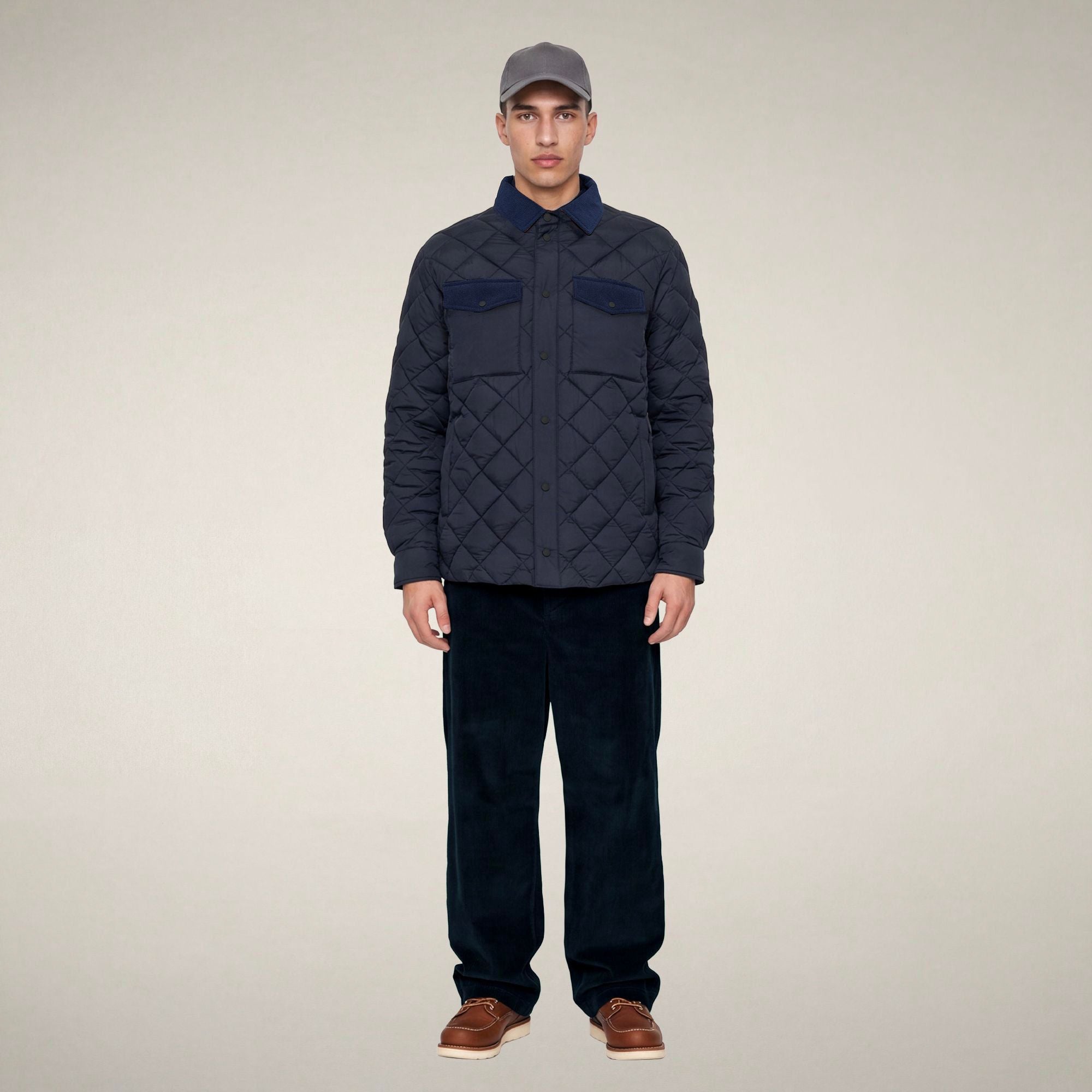 save-the-duck-firmin-doudoune-homme-bleu-noir-matelass image 1