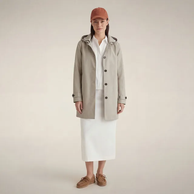 save-the-duck-april-imperm-able-femme-beige-clair image 1