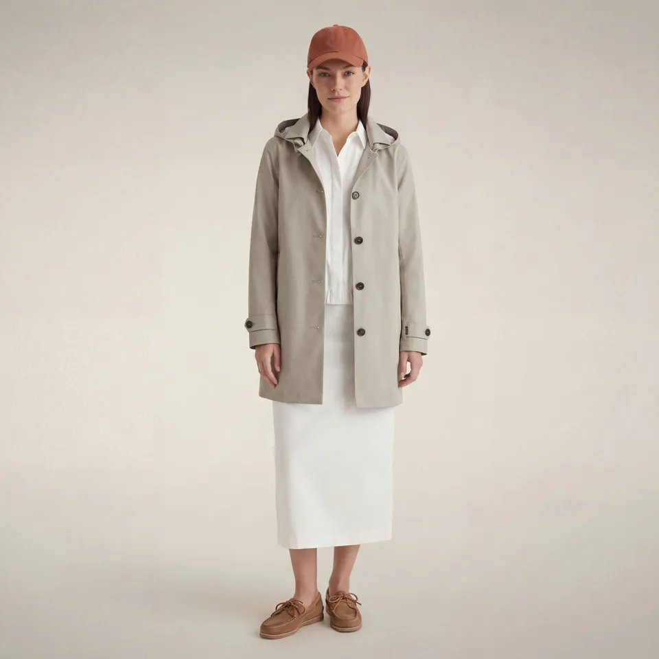 save-the-duck-april-imperm-able-femme-beige-clair image 1