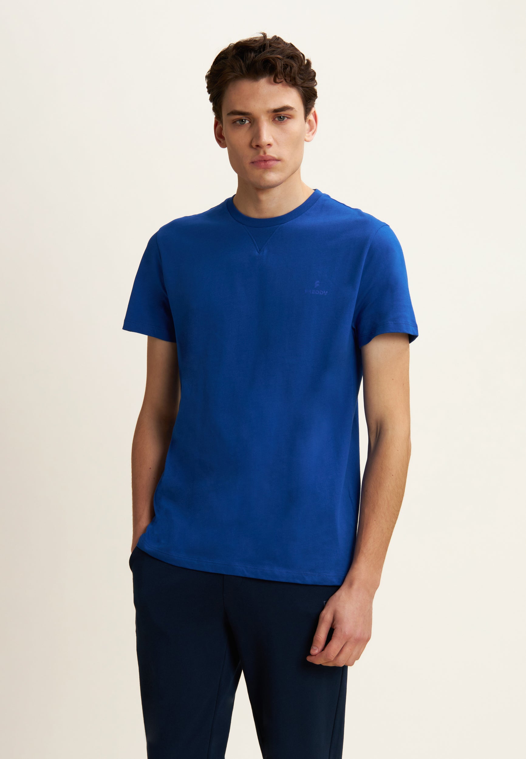 freddy-t-shirt-regular-coton-col-rond-logo-ton-sur-ton image 1