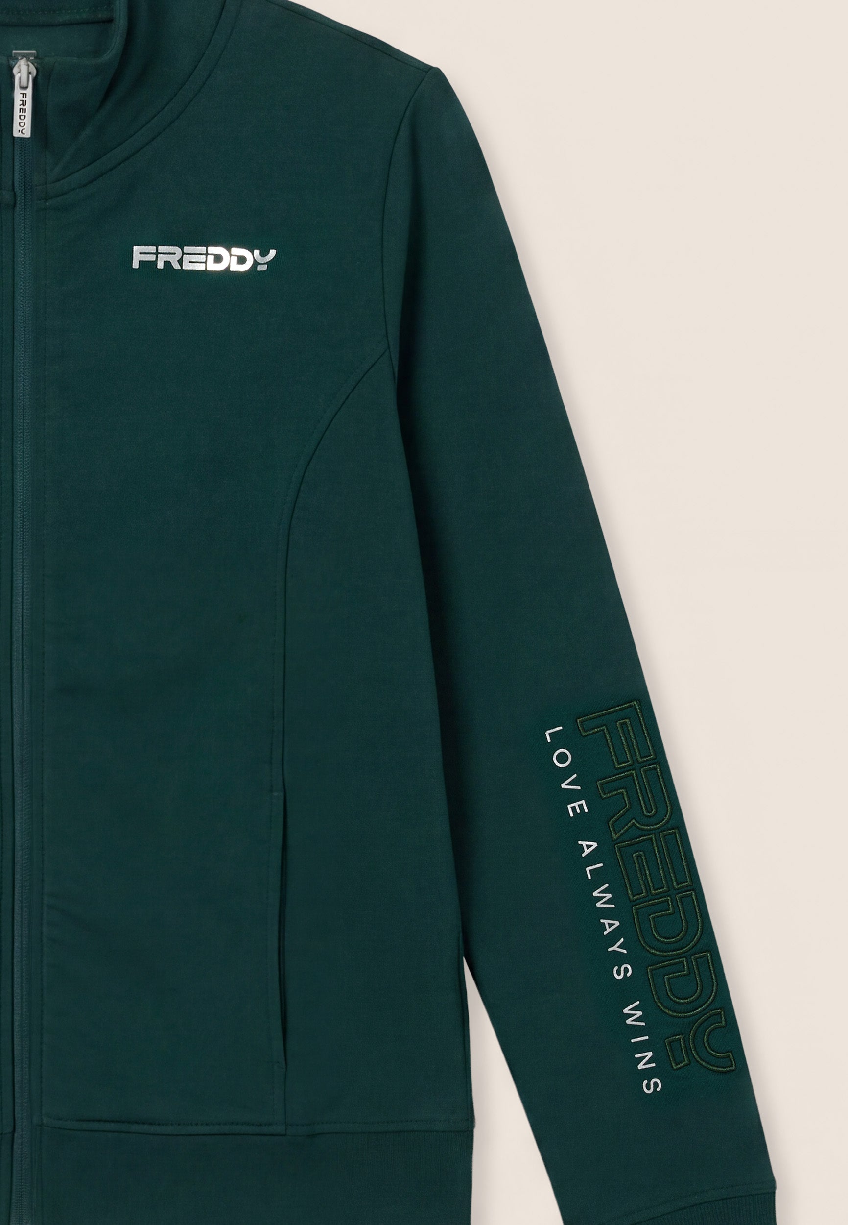 freddy-sweat-zipp-col-haut-logo-brod-manche image 3