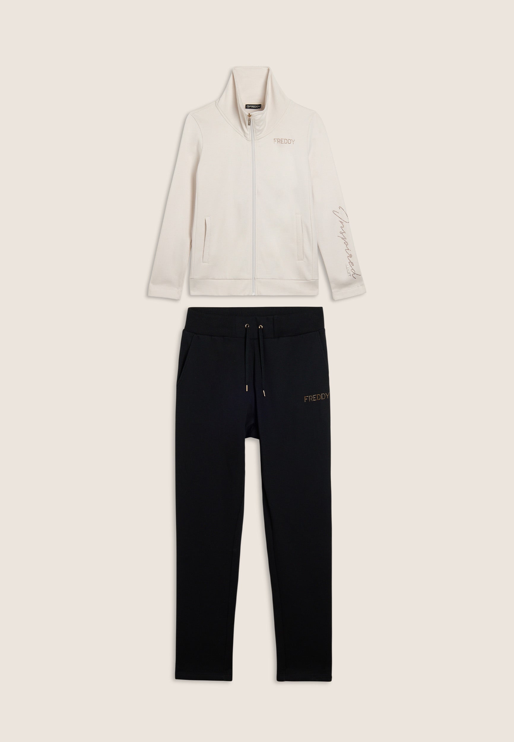 freddy-wr-up-surv-tement-femme-col-haut-full-zip-avec-inscription-strass-inspire image 6