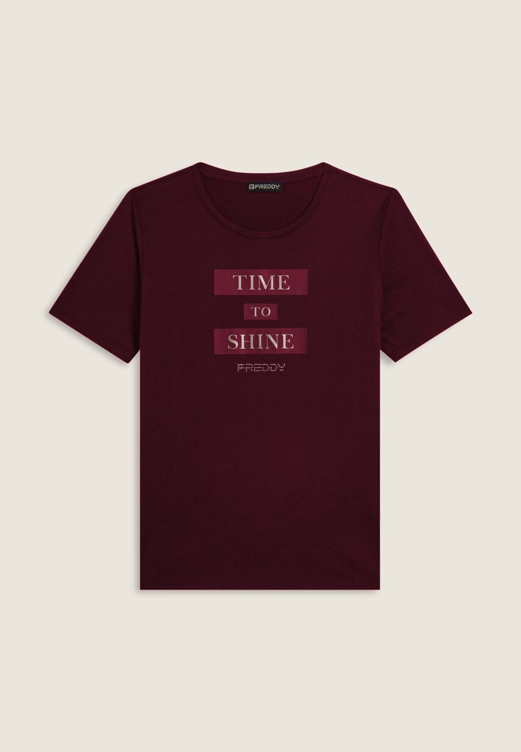 freddy-t-shirt-femme-time-to-shine-graphique-strass image 8