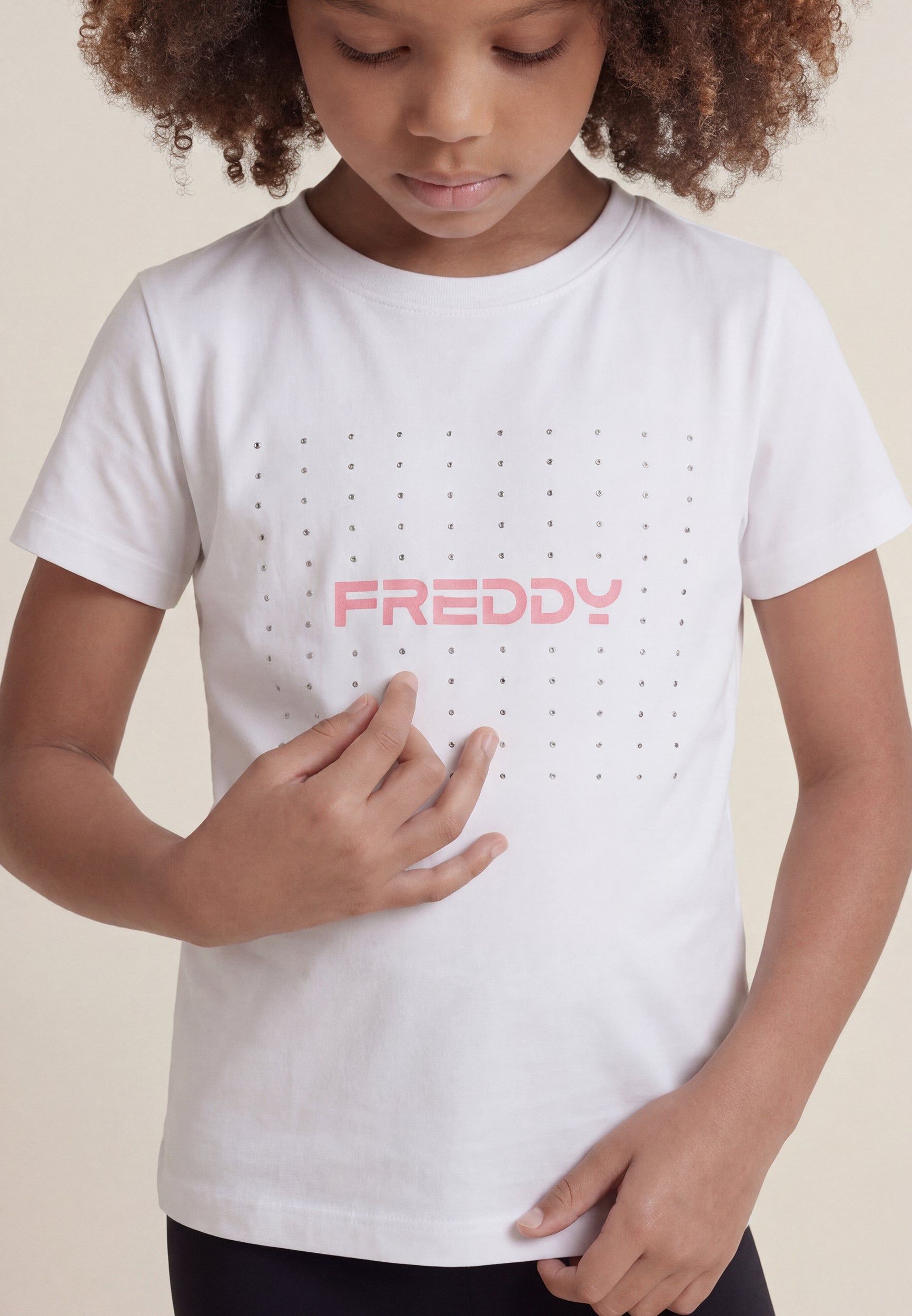 freddy-t-shirt-fille-jersey-logo-strass image 4
