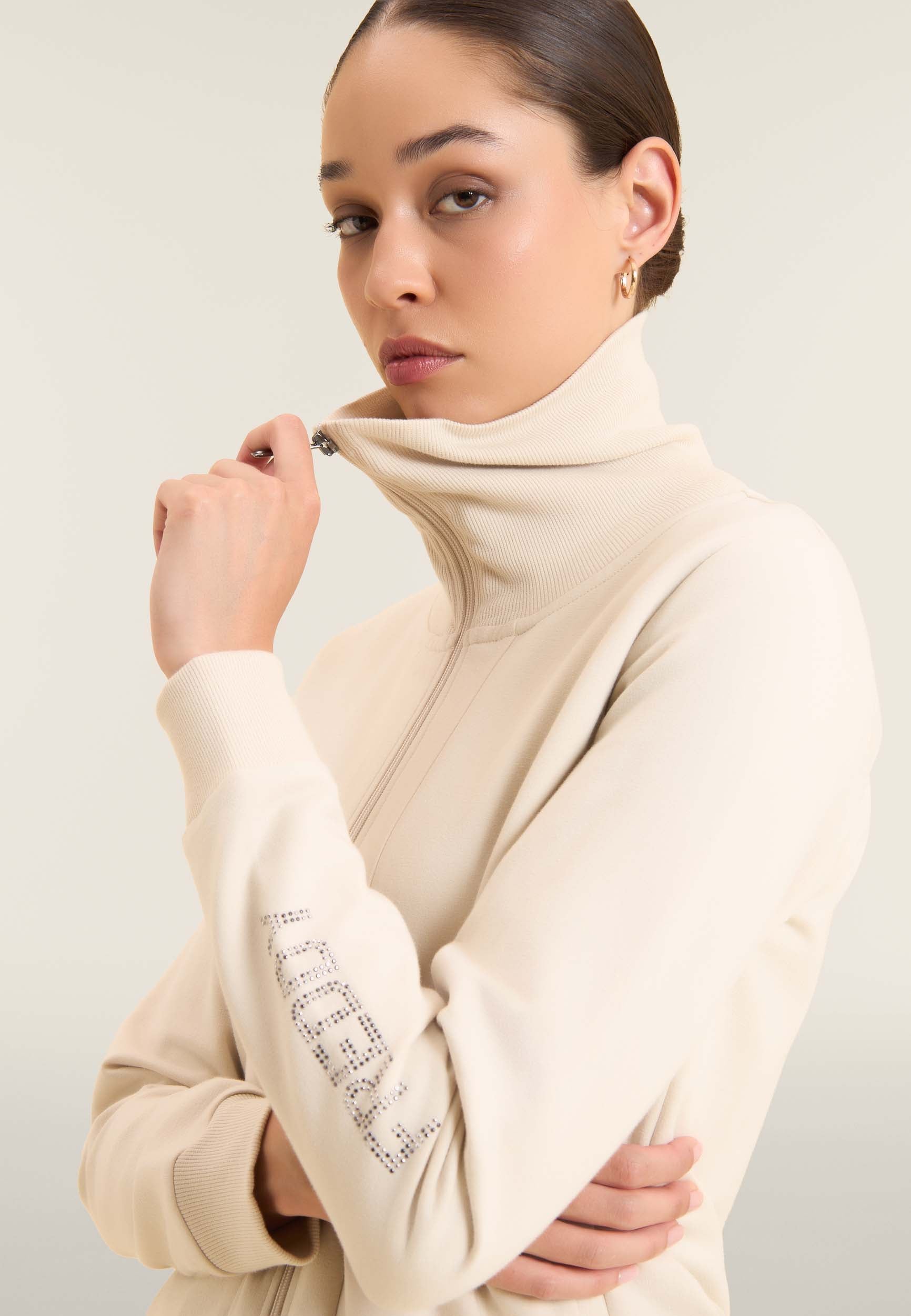 freddy-sweat-femme-zipp-col-haut-r-versible-molleton-stretch image 4