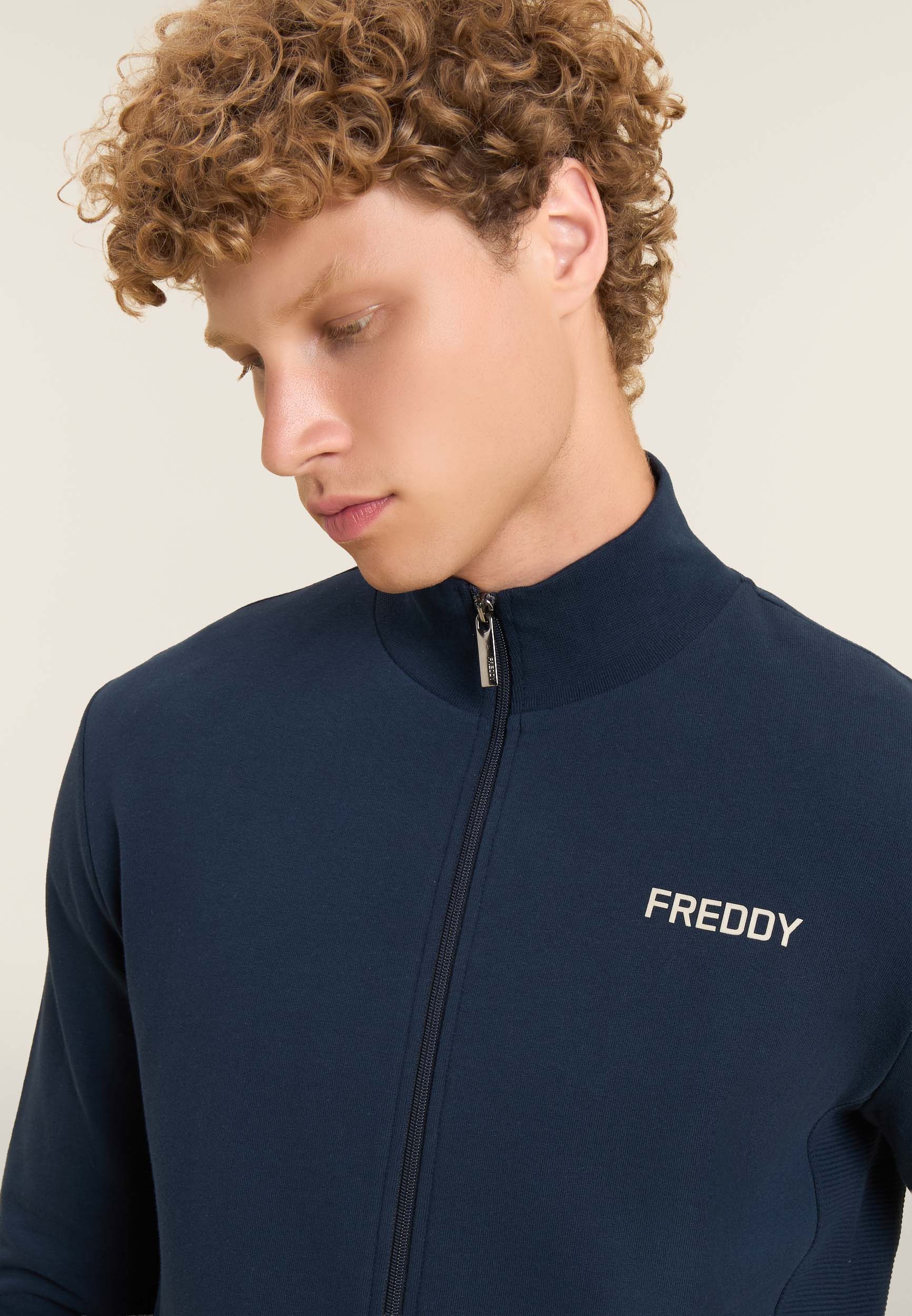 freddy-felpa-zip-uomo-sweat-zipp-coton-regular-col-haut image 4