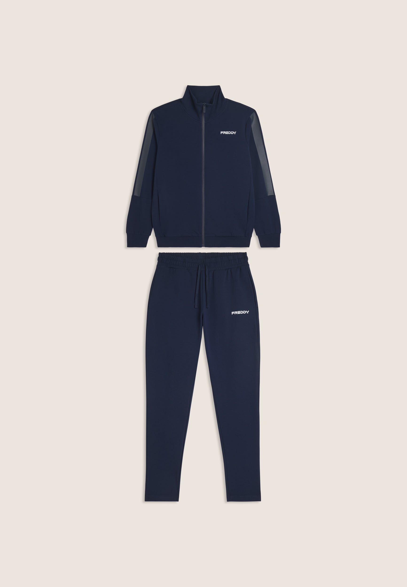 freddy-surv-tement-homme-full-zip-col-haut-french-terry image 2