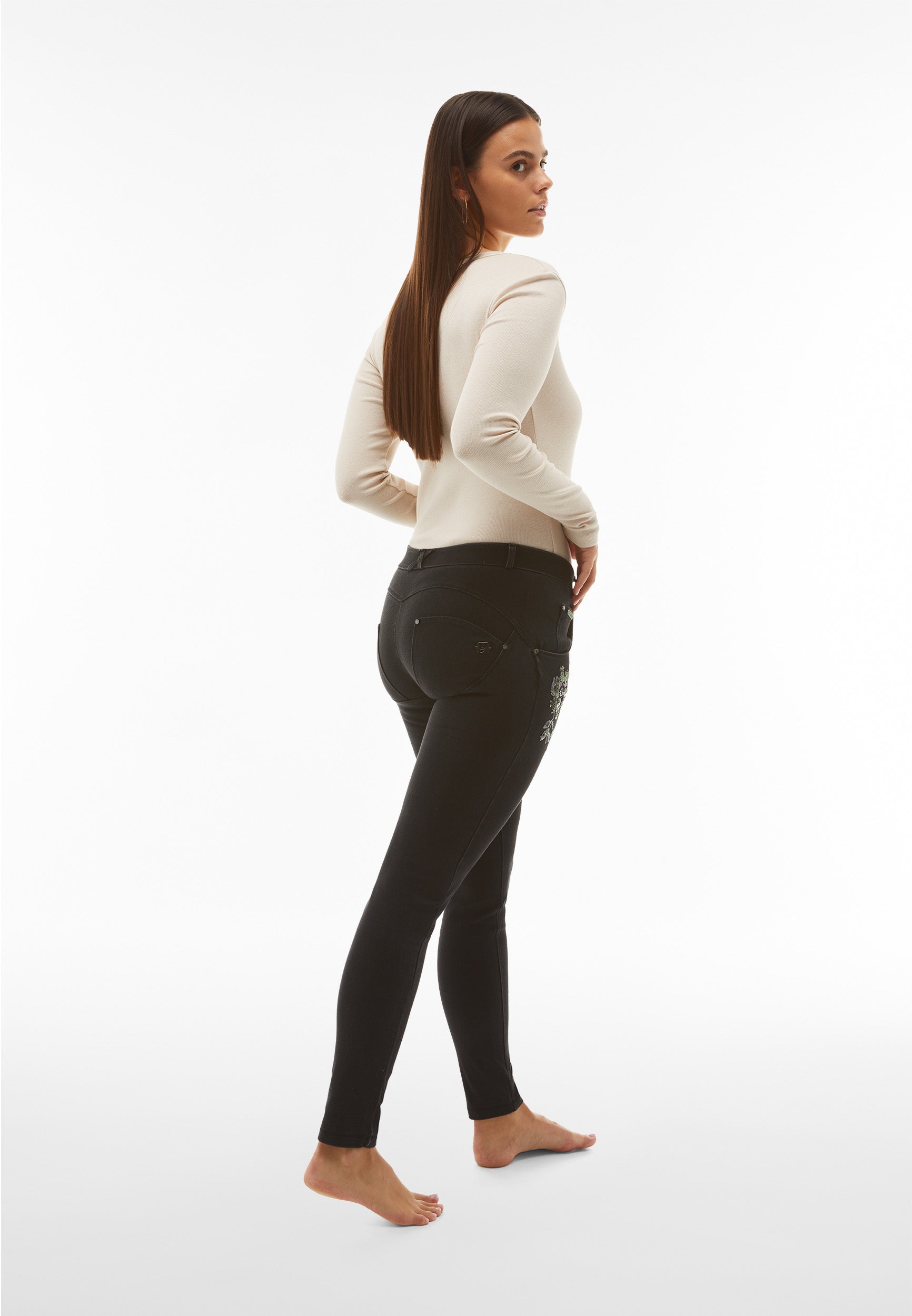 jean-freddy-wr-up-push-up-taille-basse-superskinny-broderie-florale image 3