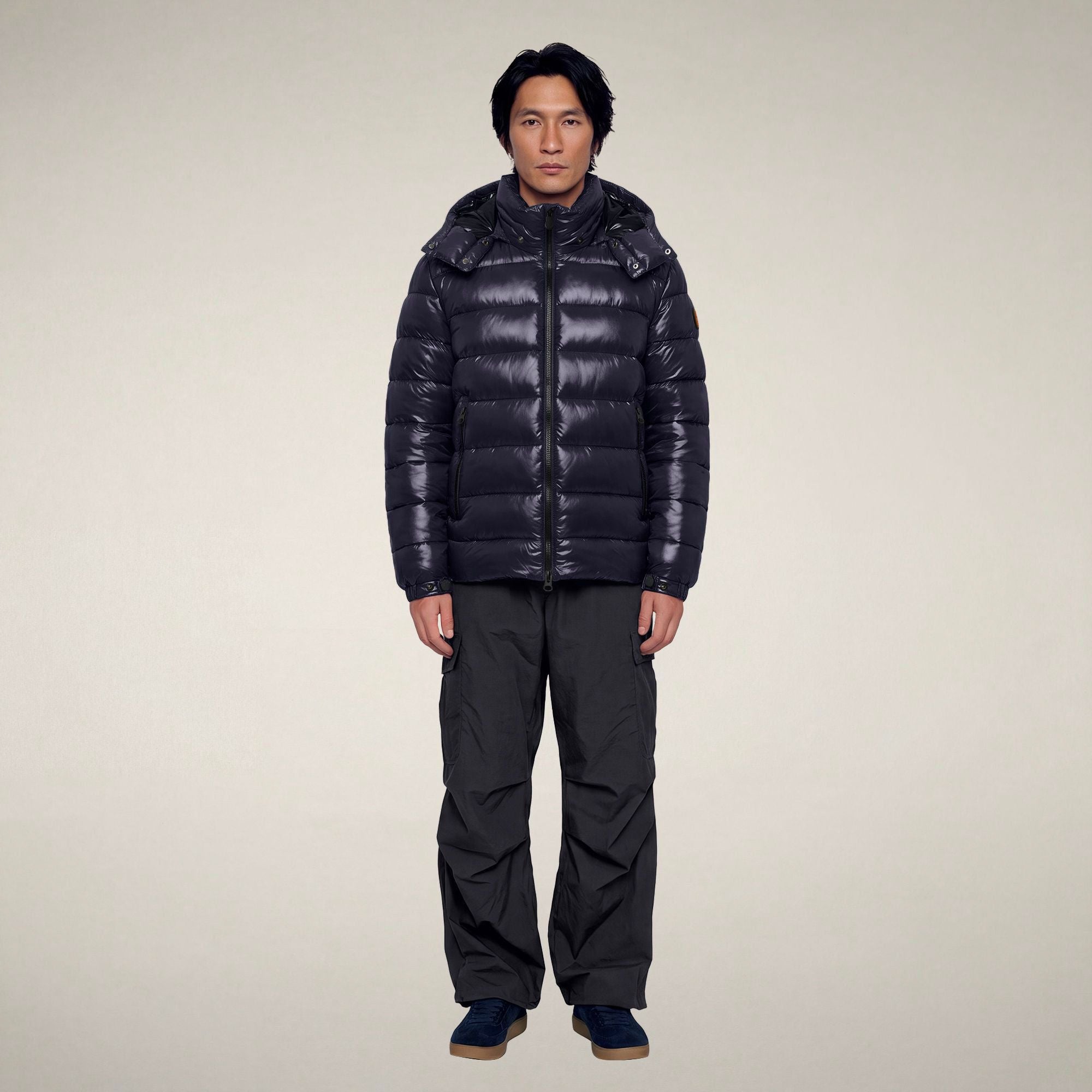save-the-duck-doudoune-homme-florian-bleu-noir-laqu image 1