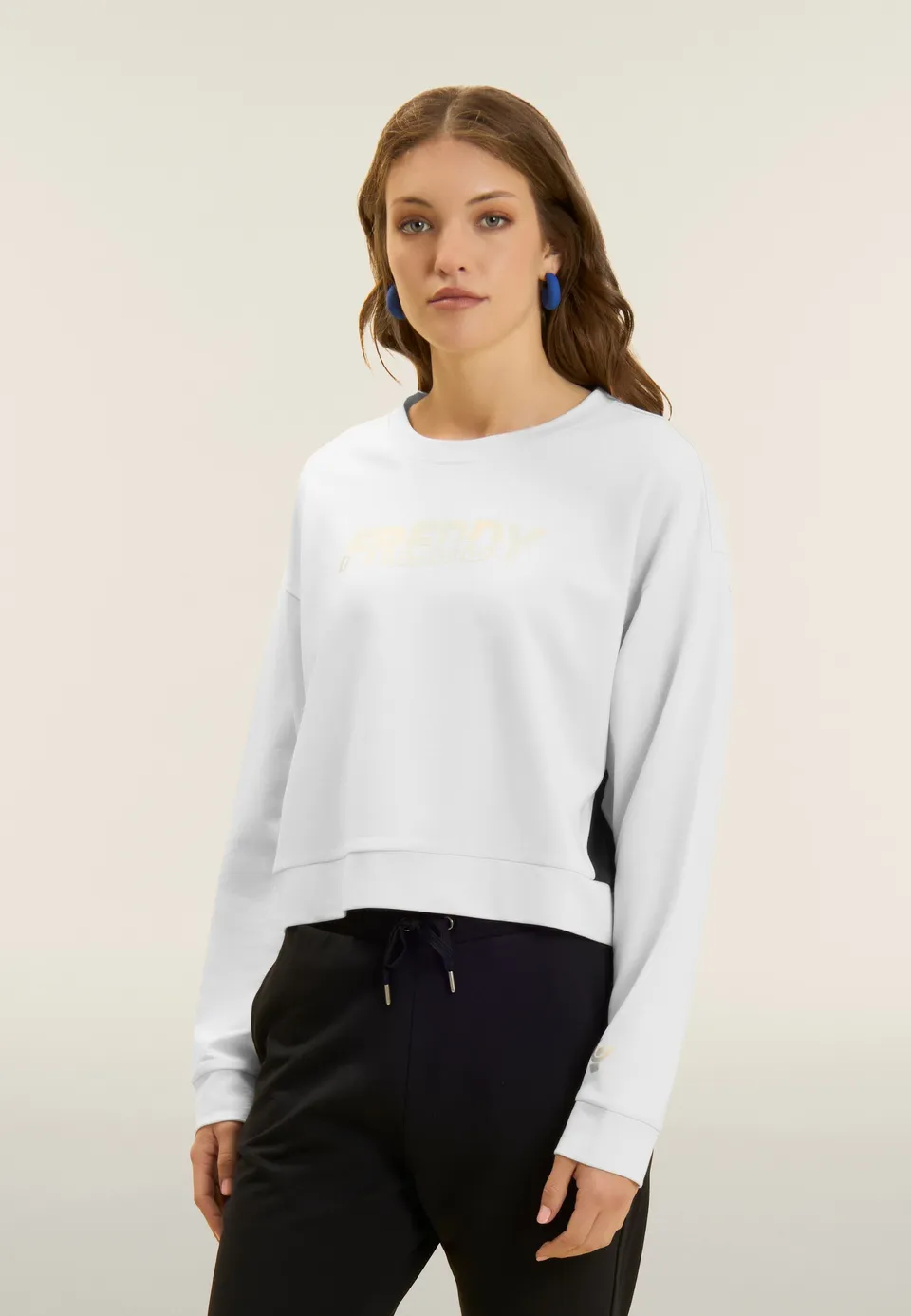 freddy-sweat-col-rond-heavy-jersey-logo-perl-contrast image 1