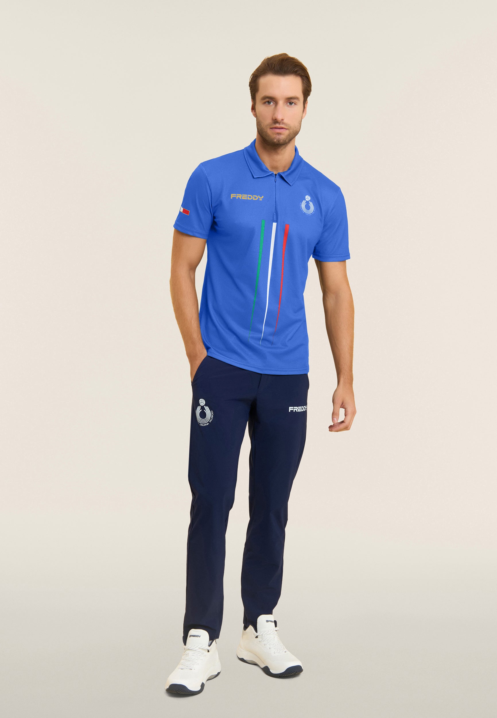 freddy-polo-homme-fipav-arbitre-double-piqu-zip image 2