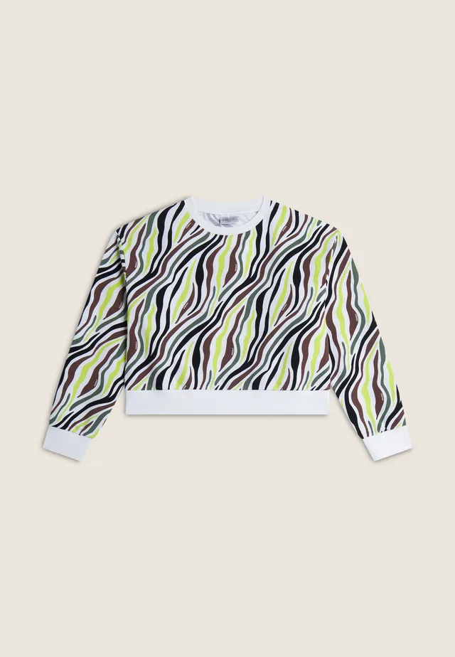 freddy-sweat-col-rond-court-fille-imprim-multicolore image 1