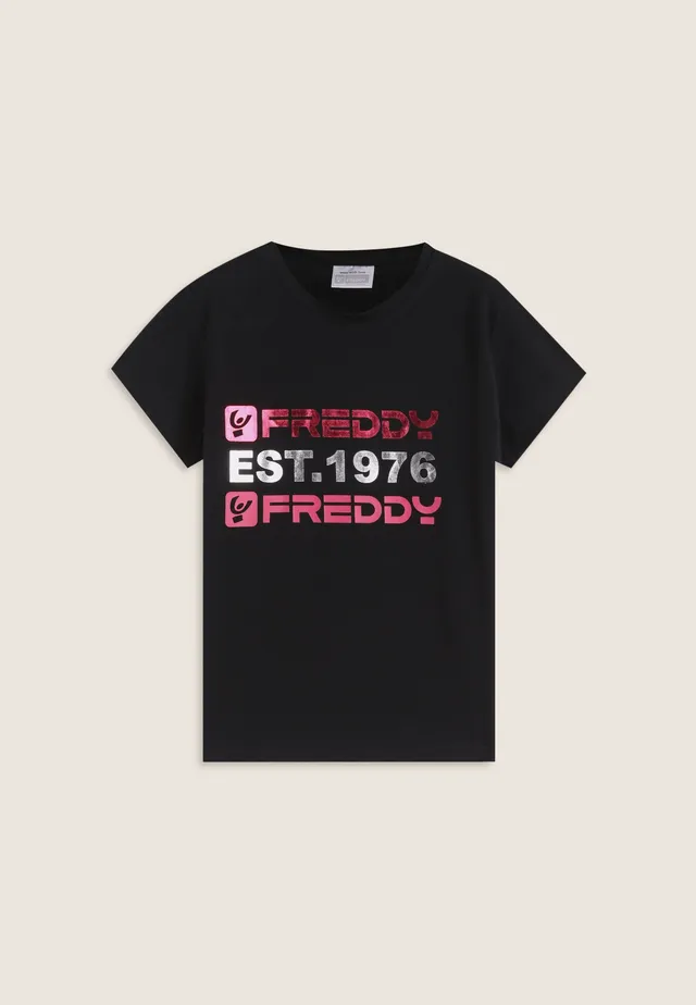 freddy-regular-fit-est-1976-t-shirt-fille-maxi-stampa image 1