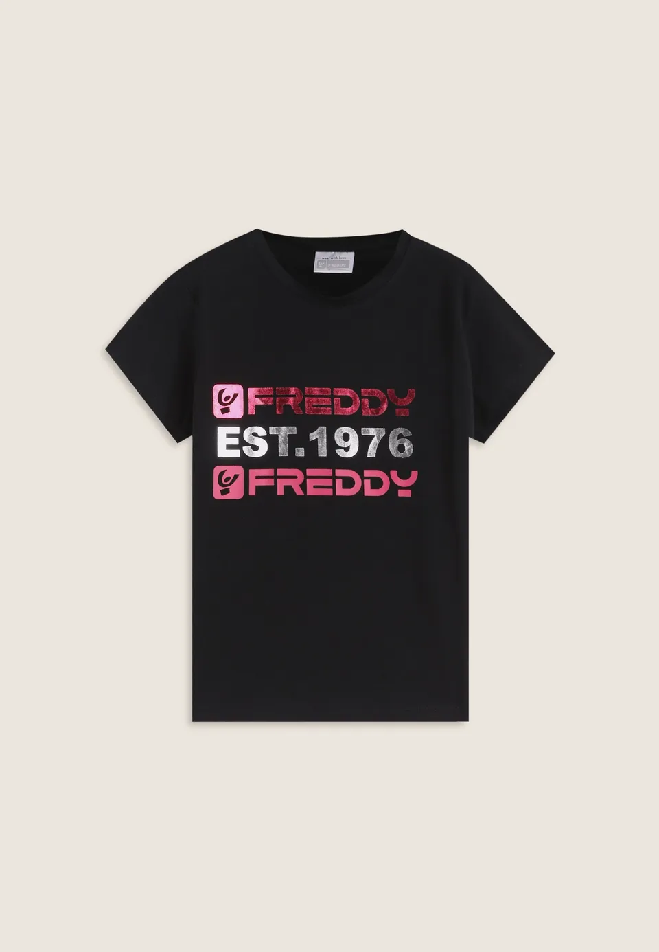 freddy-regular-fit-est-1976-t-shirt-fille-maxi-stampa image 1