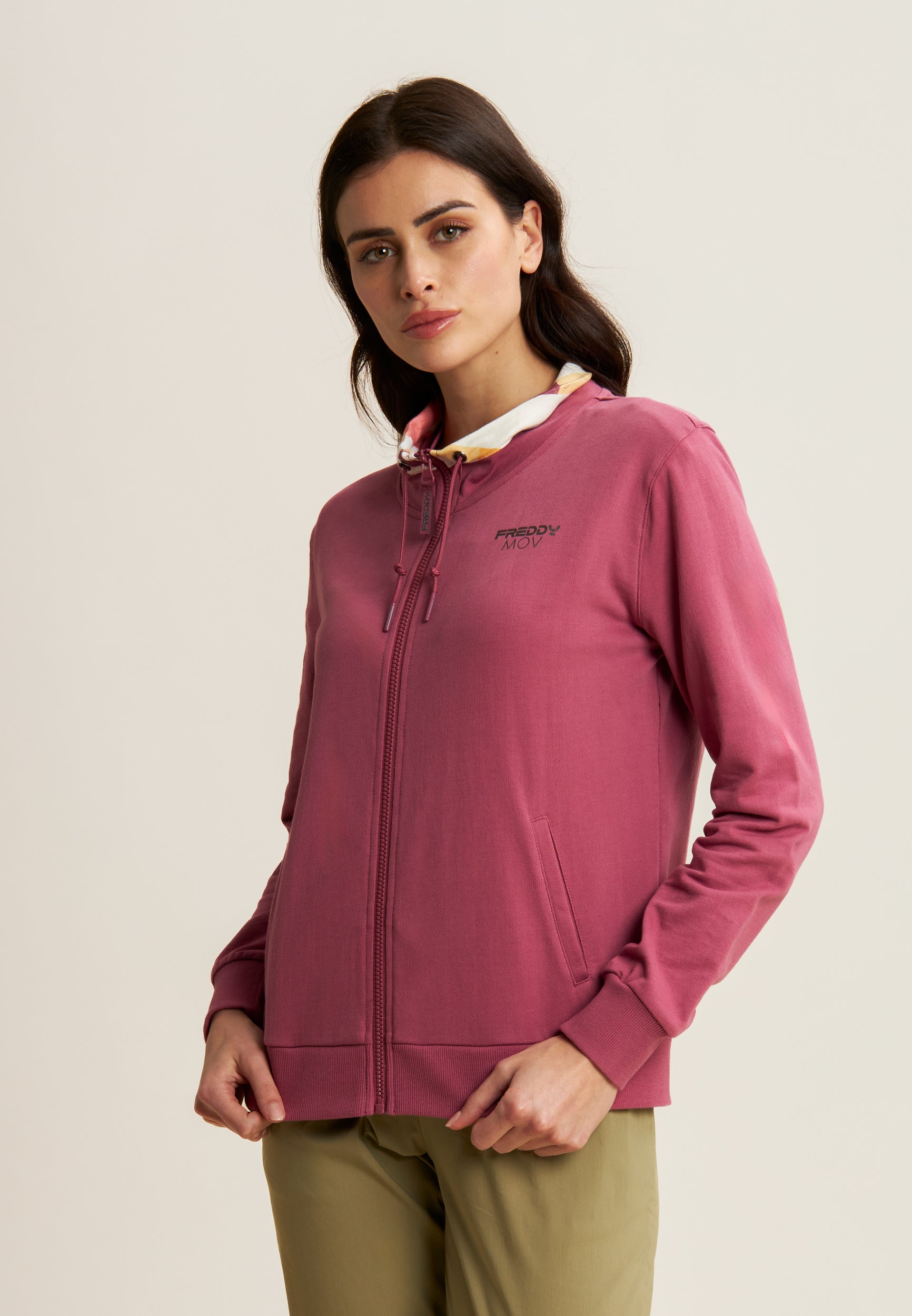 freddy-sweat-zipp-col-haut-d-tails-multicolores-femme image 1