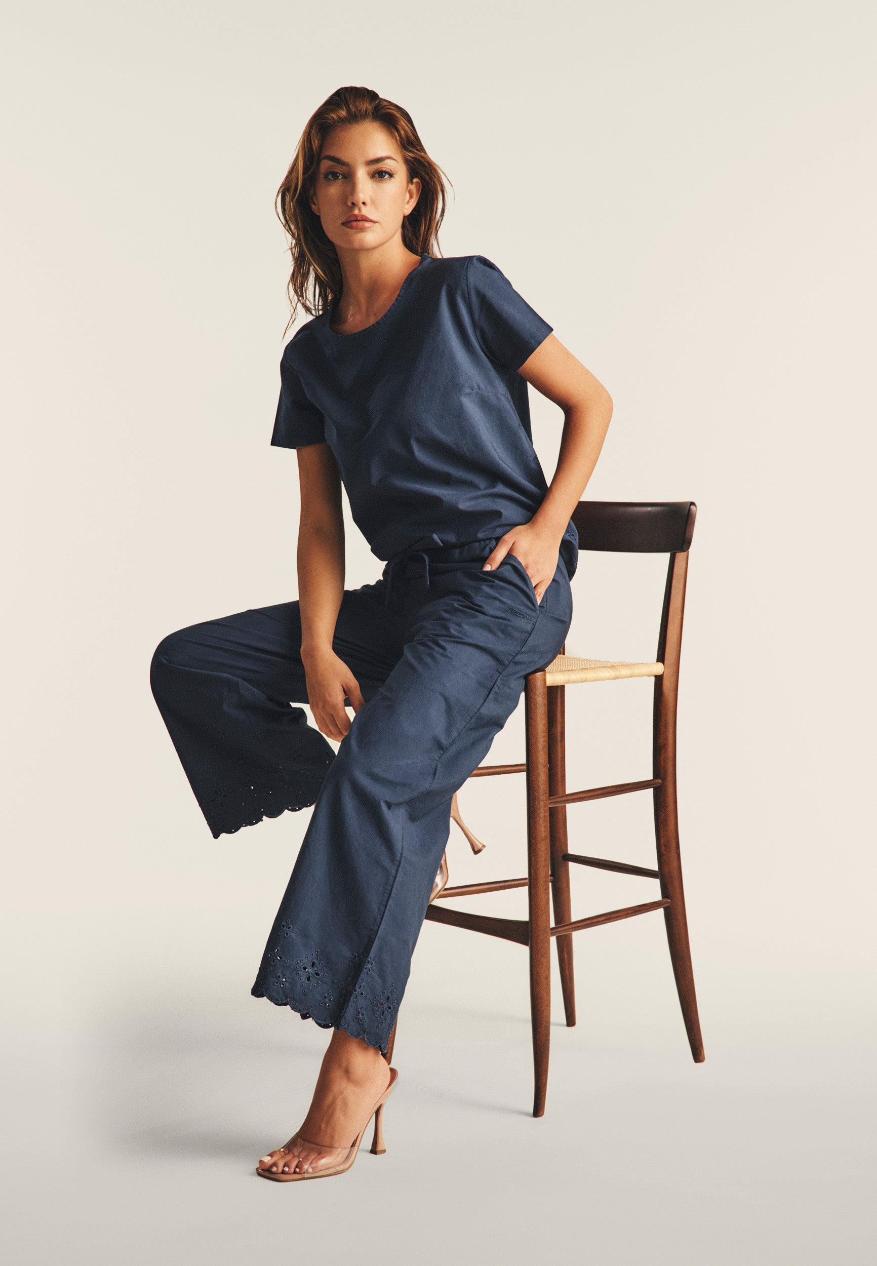 freddy-pantalon-femme-wide-leg-coton-7-8-broderie-sangallo image 4